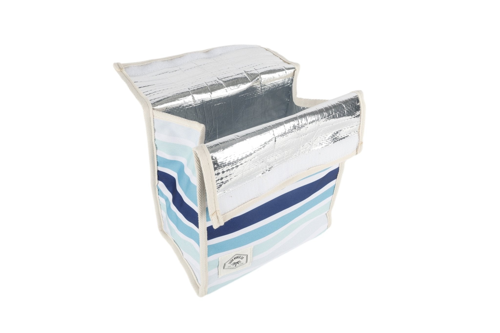 Ocean Tide Insulated Lunch Bag, Removable Shoulder Strap, Adjustable Closure Strap