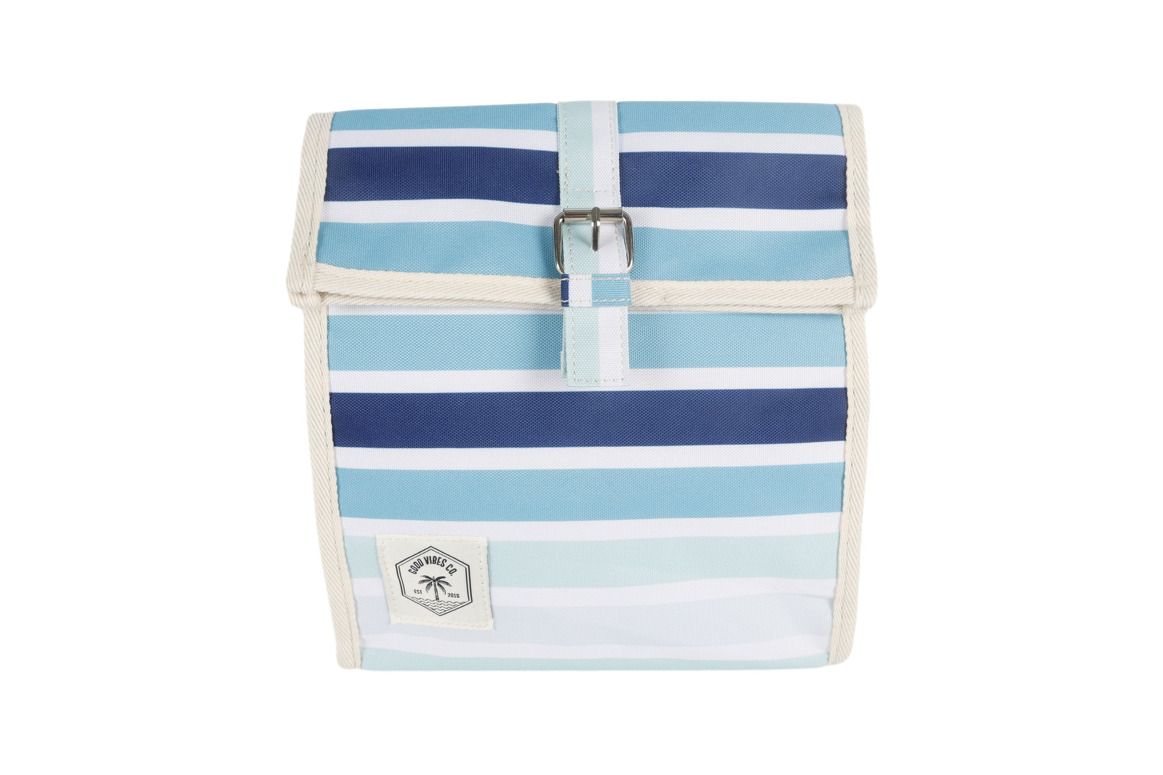 Ocean Tide Insulated Lunch Bag, Removable Shoulder Strap, Adjustable Closure Strap