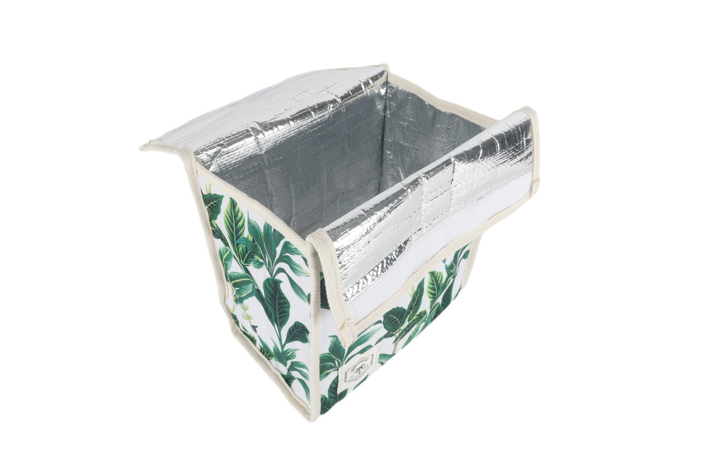 Botanical Insulated Lunch Bag, Removable Shoulder Strap, Adjustable Closure Strap