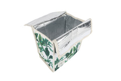 Botanical Insulated Lunch Bag, Removable Shoulder Strap, Adjustable Closure Strap