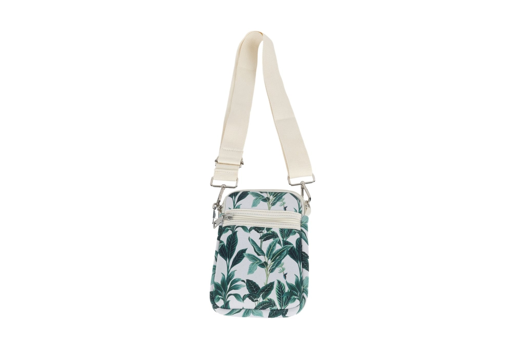 Botanical Neoprene Travel Pouch, Extra Pocket, Water Resistant, Lightweight