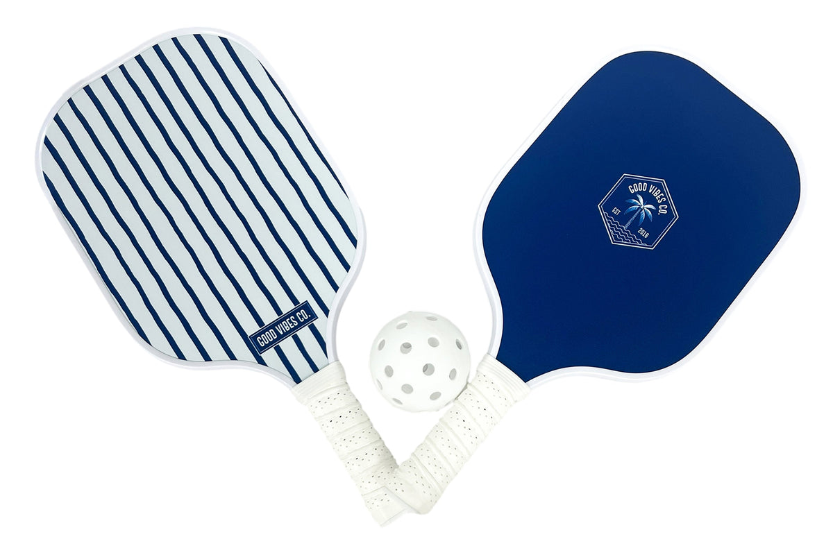 Mediterranean 4pc Carbon Fibre Pickleball Outdoor Game Set with Carry Bag