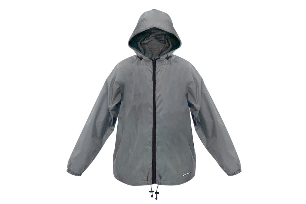 Compact Away Unisex Rain Jacket 2XL - Grey