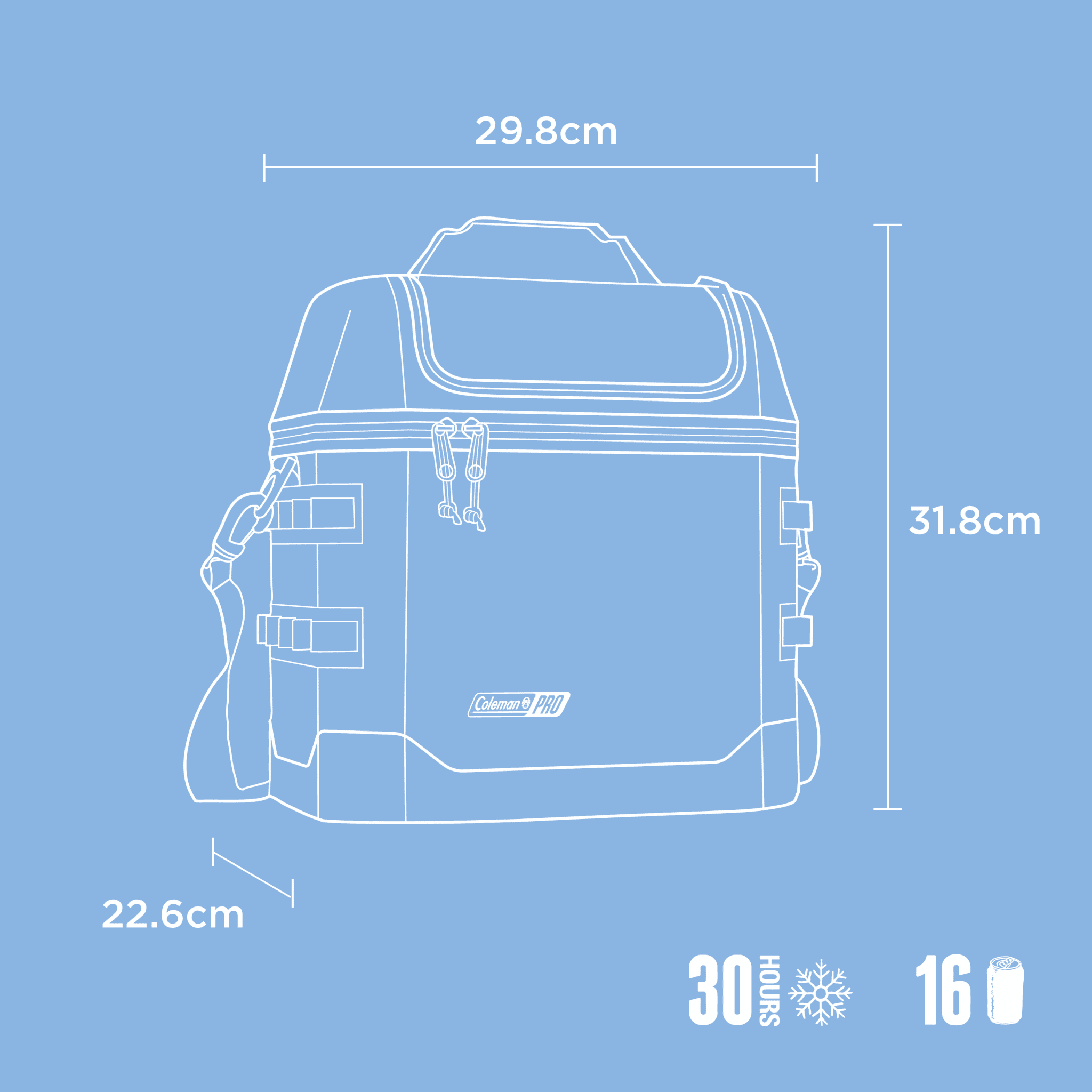 Coleman Cooler Pro 16 Can Soft - Blue Sky