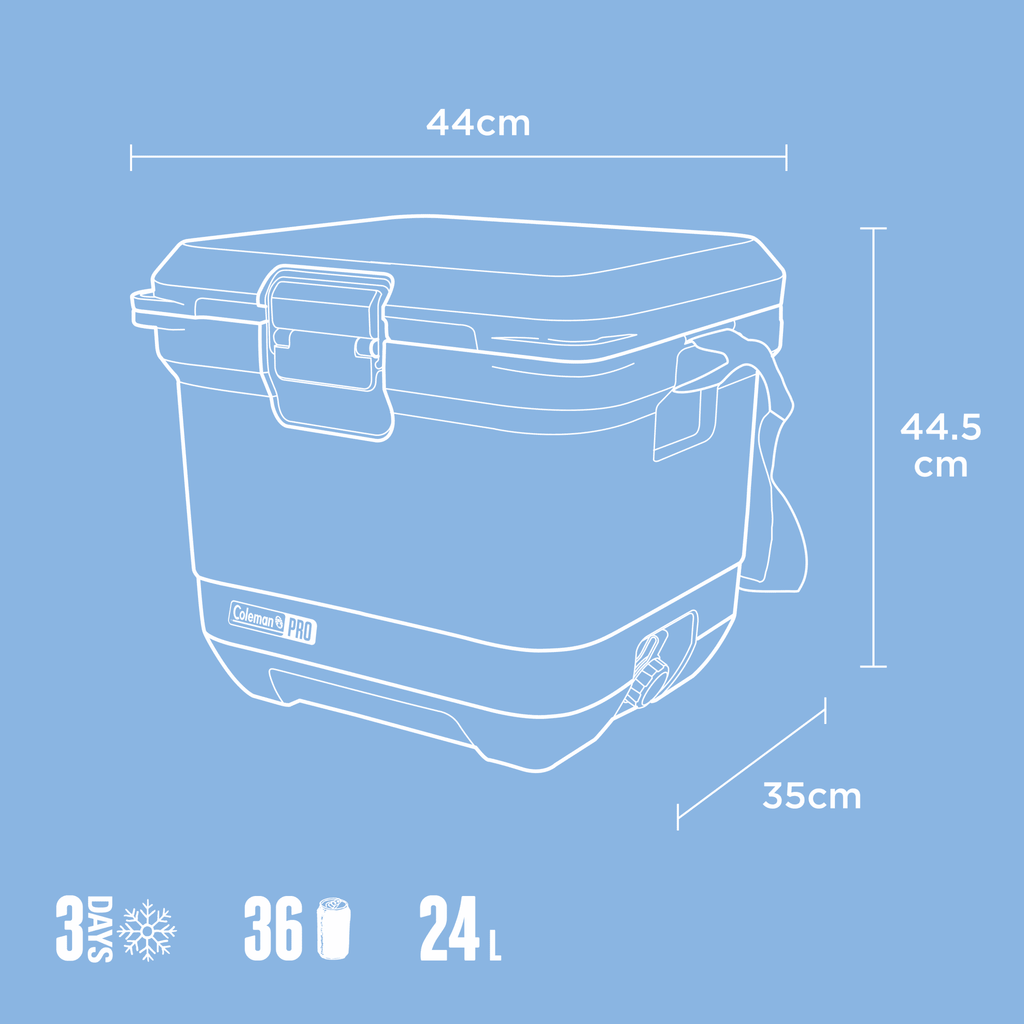 Coleman Cooler Pro 24L Hard Cooler – Blue Sky
