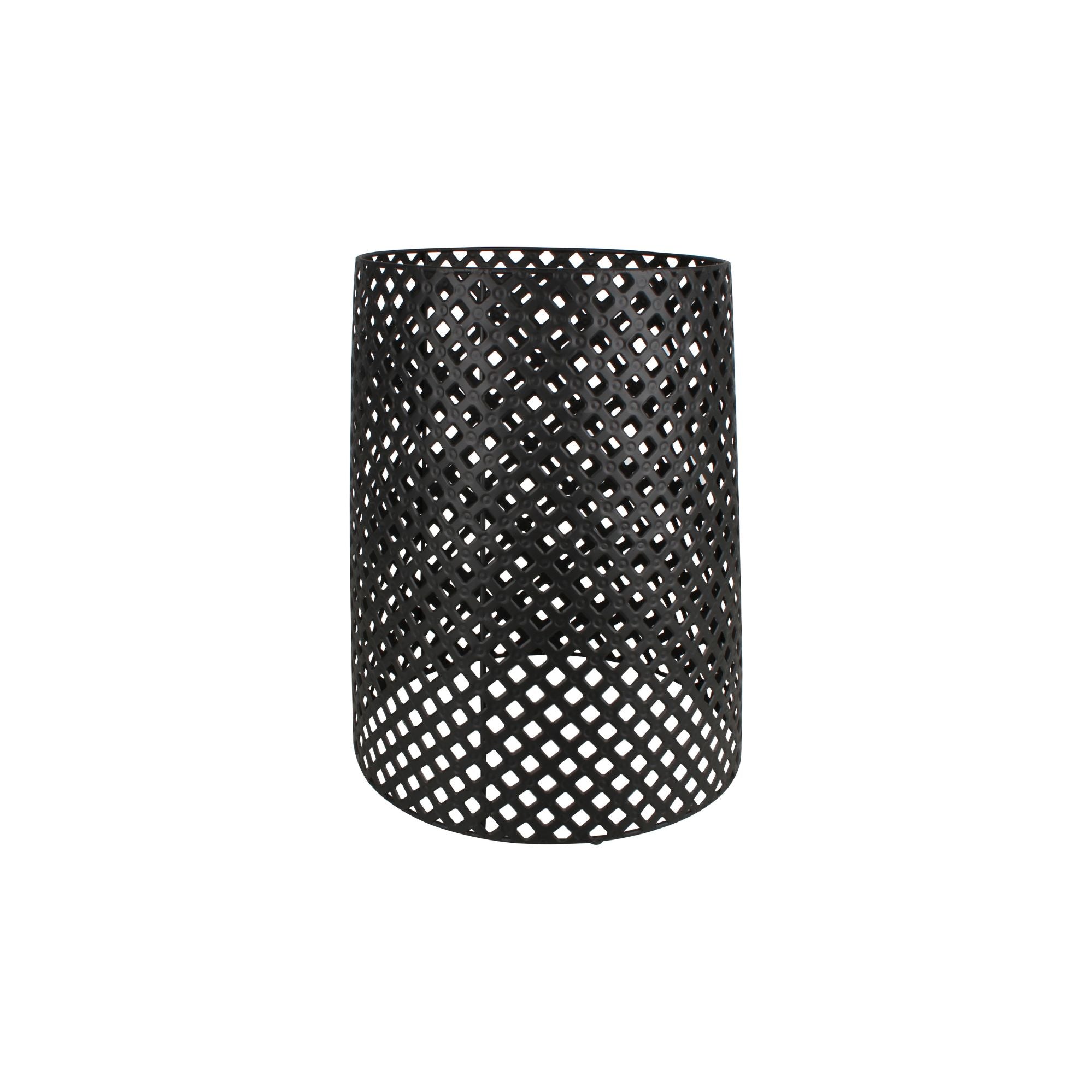 Ignite 56cm Black Steel Round Firepit Planter with Mesh Stand