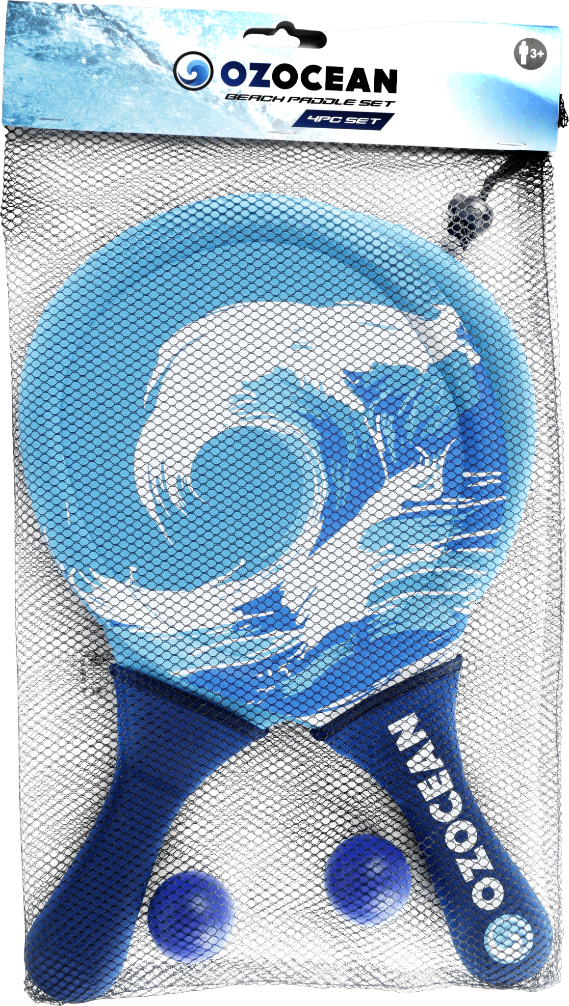 4pc Beach Bat & Ball Set Neoprene 38x21cm Ages 3+