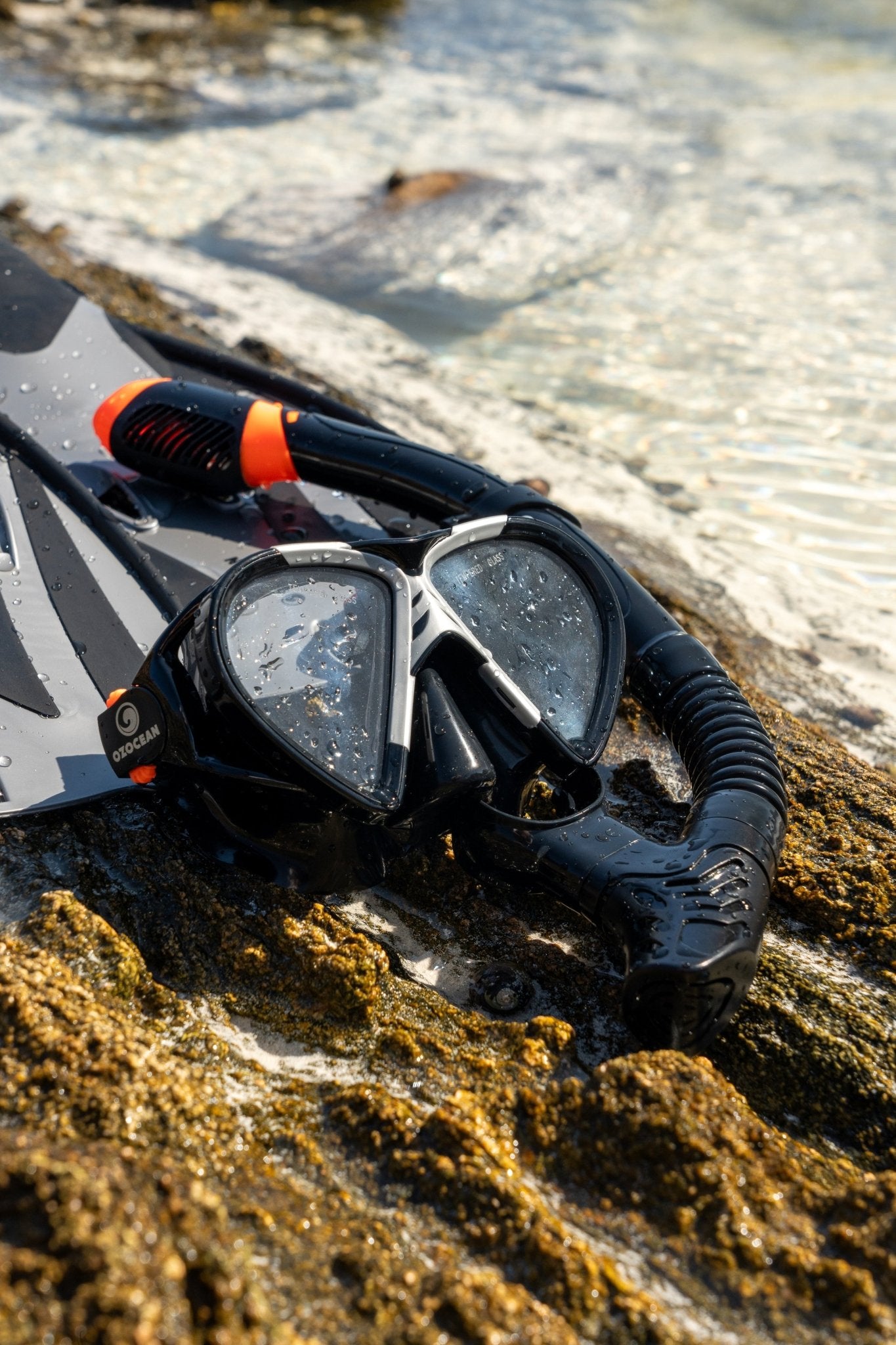 Rotto Adult Mask, Fin and Snorkel Set - Grey