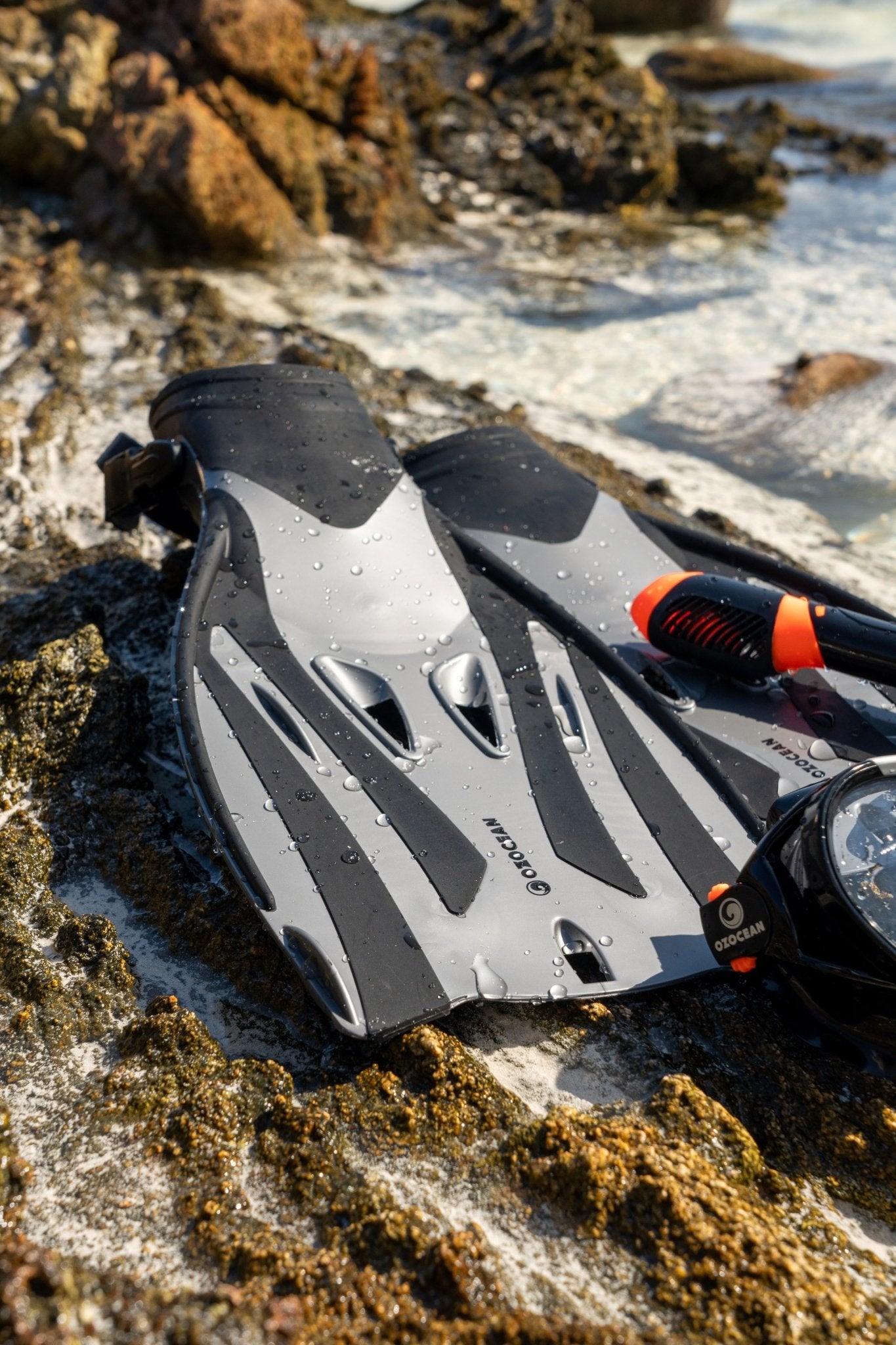 Rotto Adult Mask, Fin and Snorkel Set - Grey