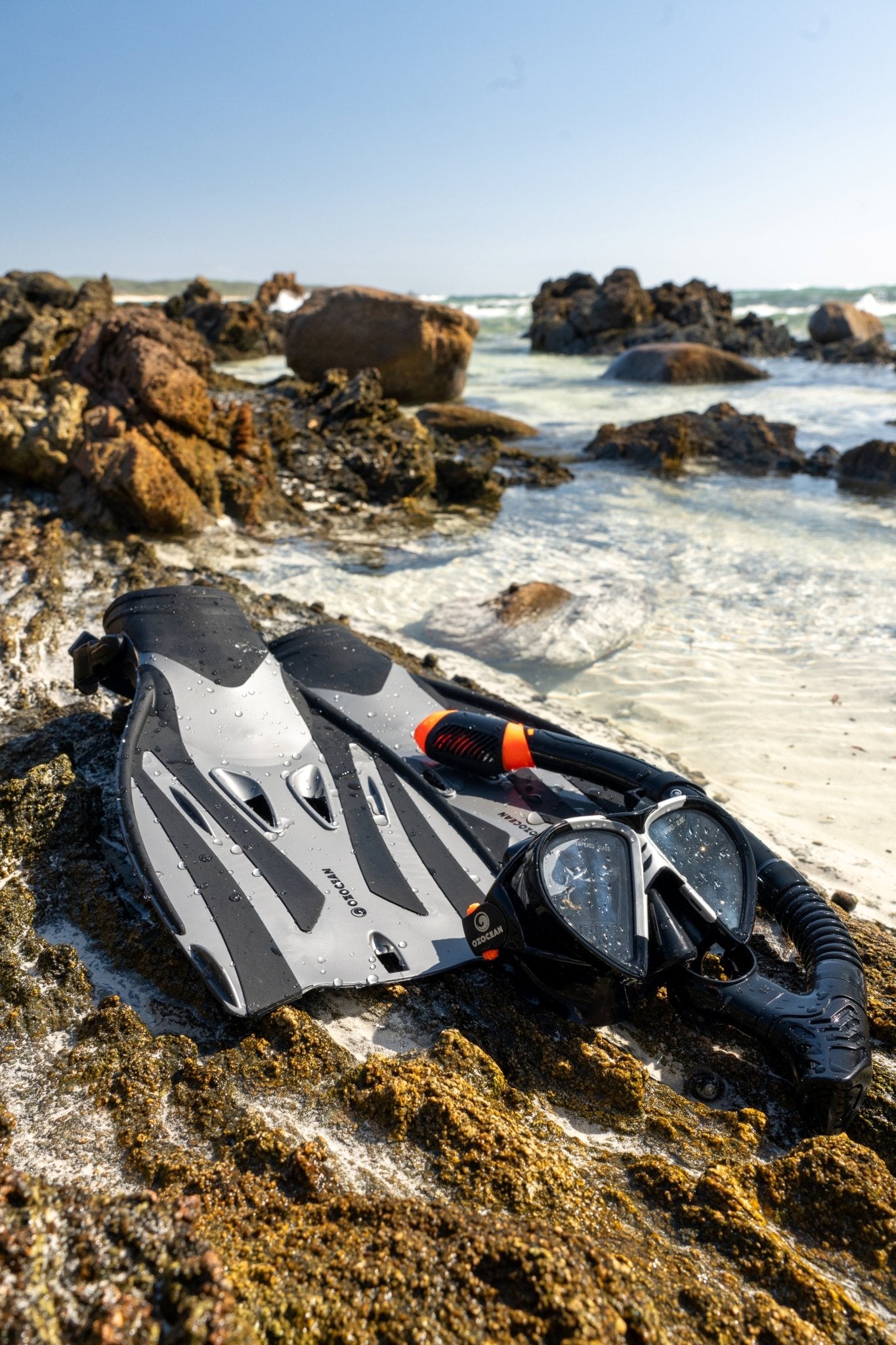 Rotto Adult Mask, Fin and Snorkel Set - Grey