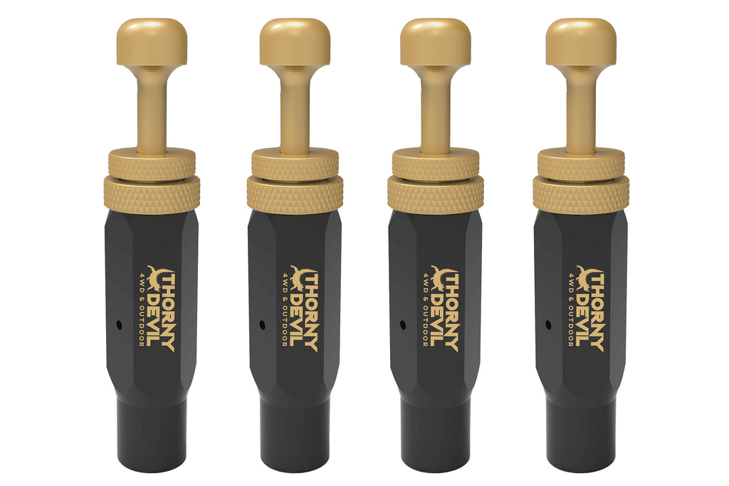 Premium Tyre Deflators & Digital Gauge Combo - 6pc Set
