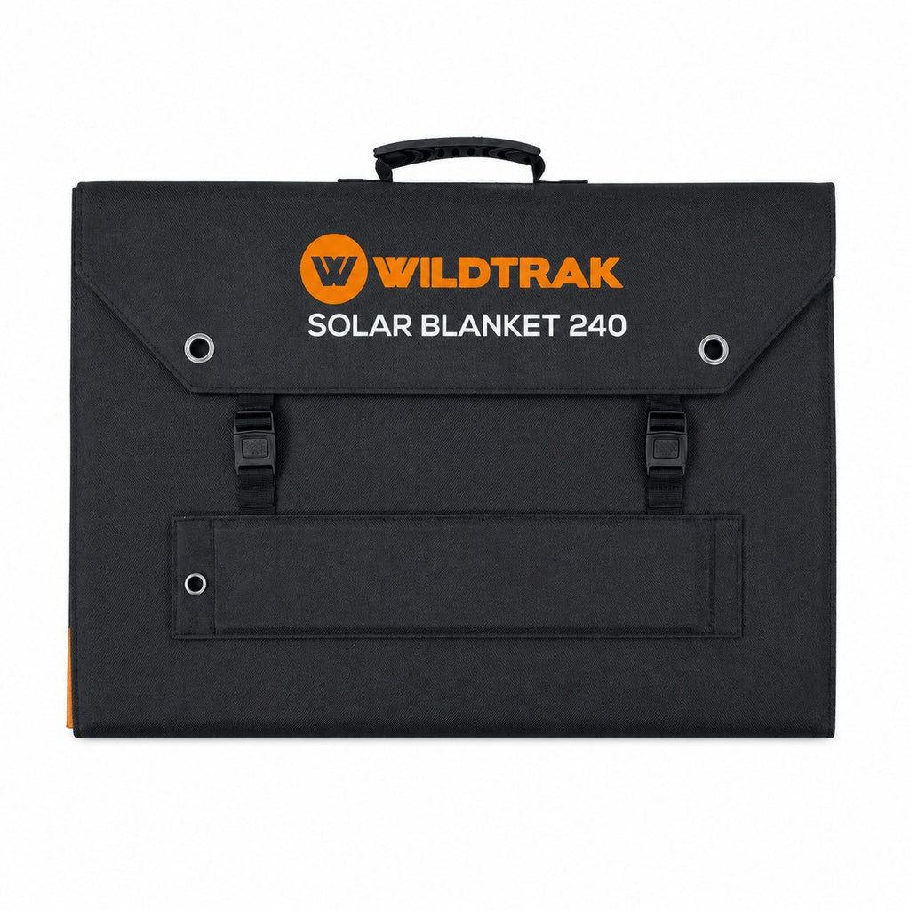 Wildtrak 240W Folding Solar Blanket A-Grade with ETFE Coating, Built in Stand, & Carry Bag