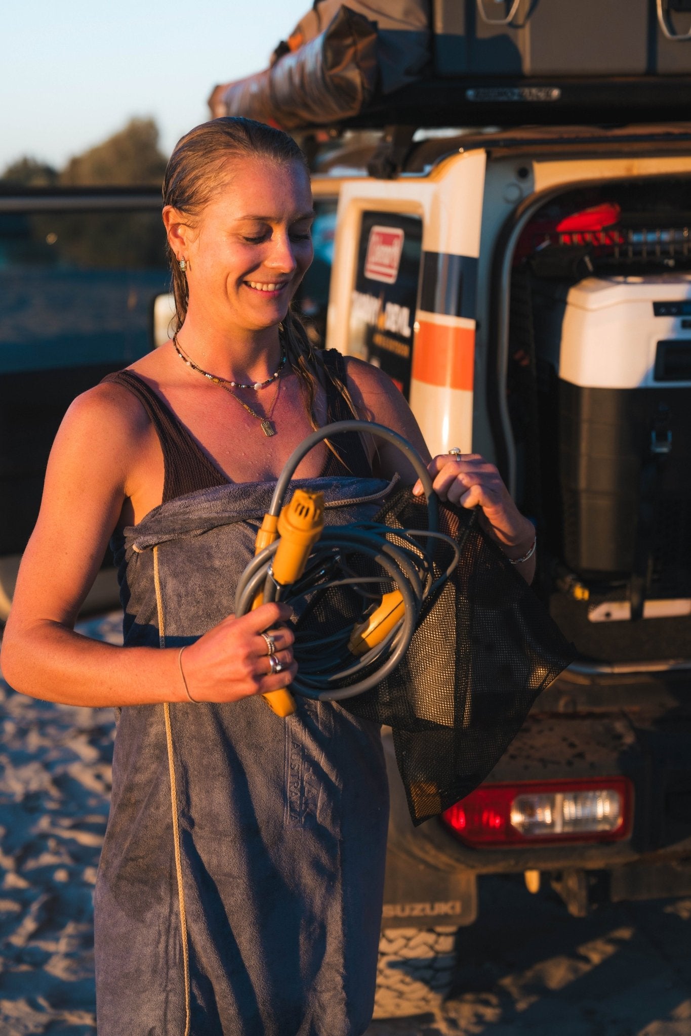 Small Quick Dry Extra Soft Camp Towel in Bag 90x42cm