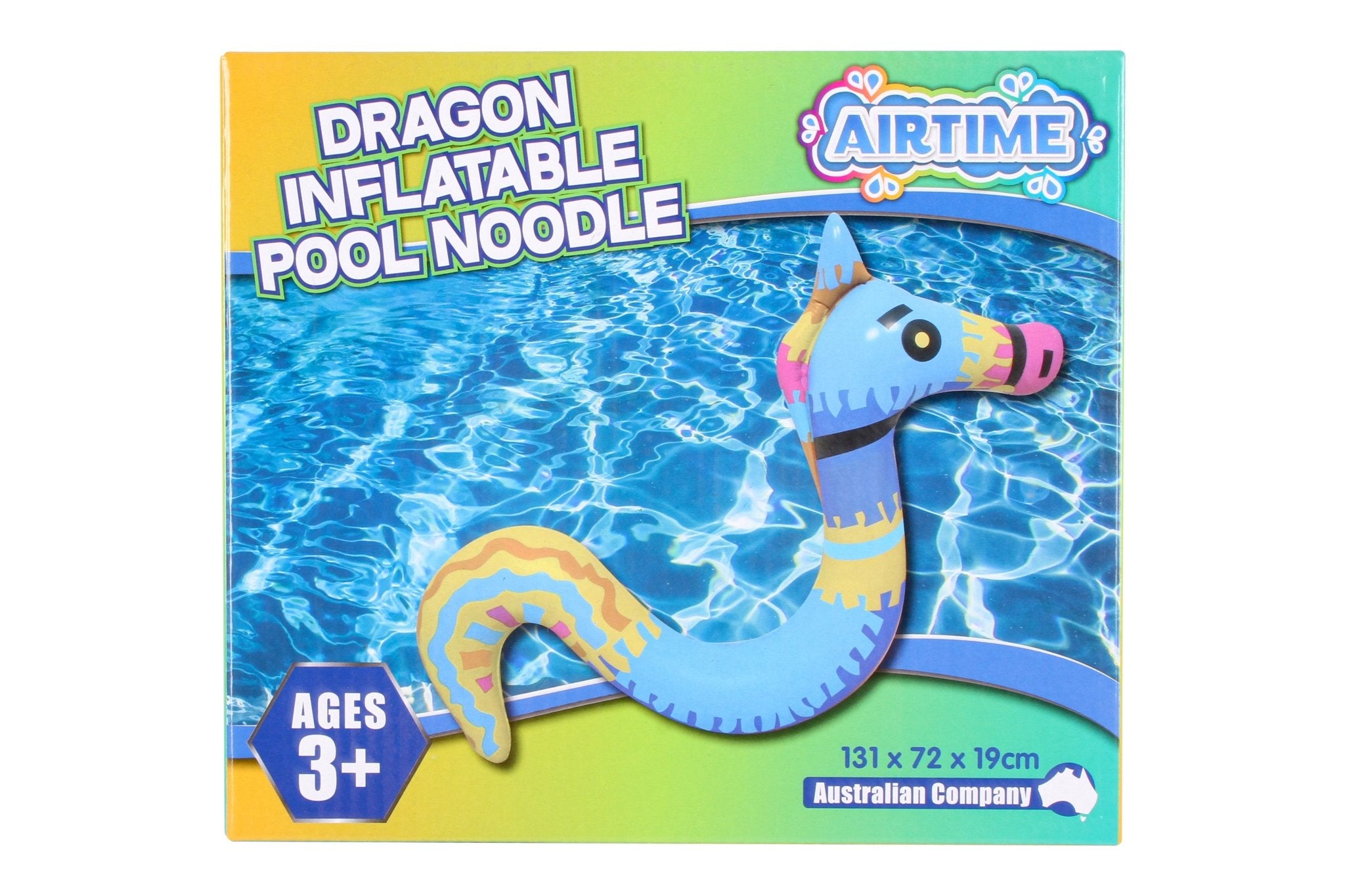 Inflatable Dragon Pool Noodle 131x72x19cm - Ages 3+