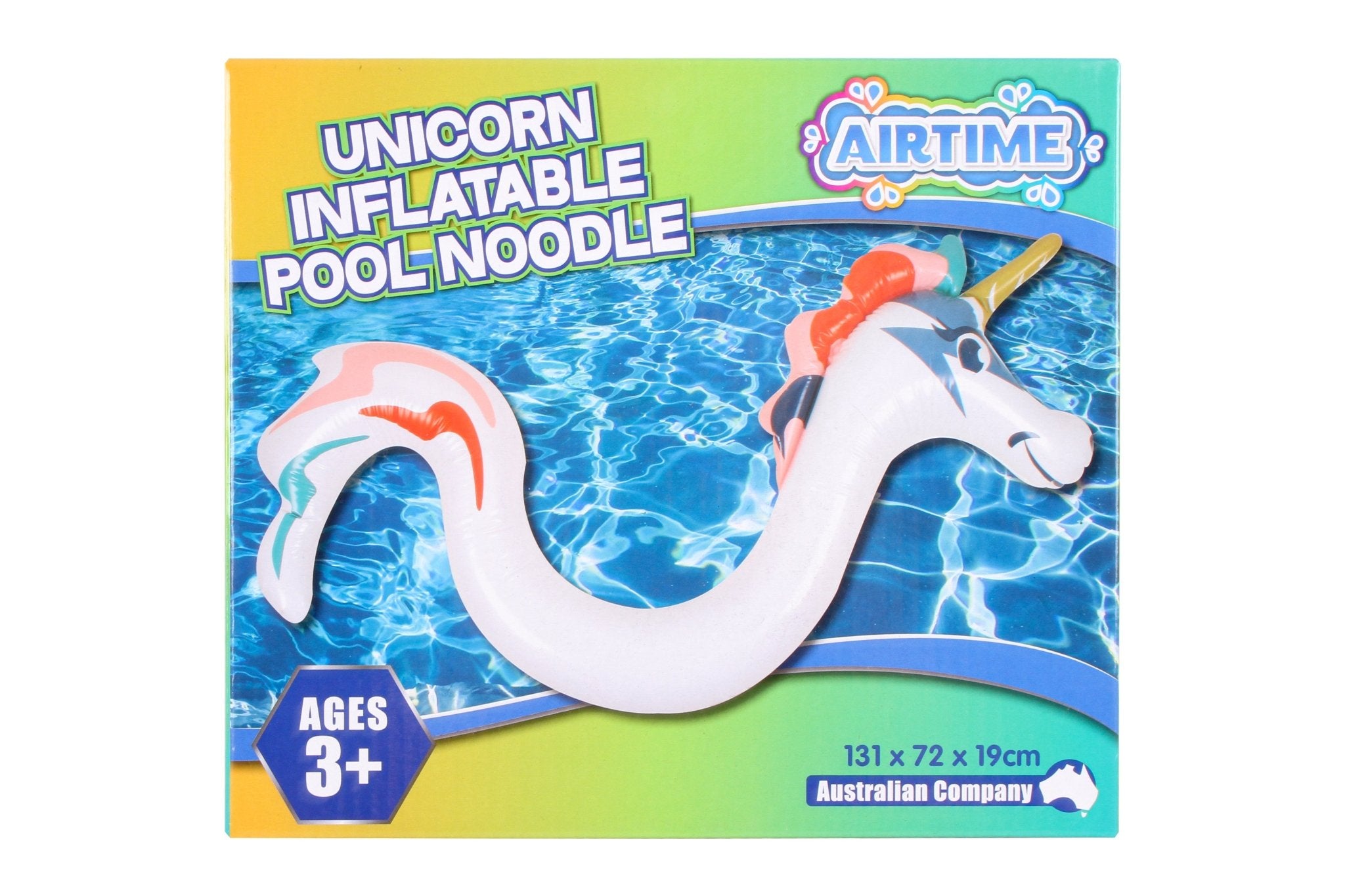Inflatable Unicorn Pool Noodle 131x72x19cm - Ages 3+