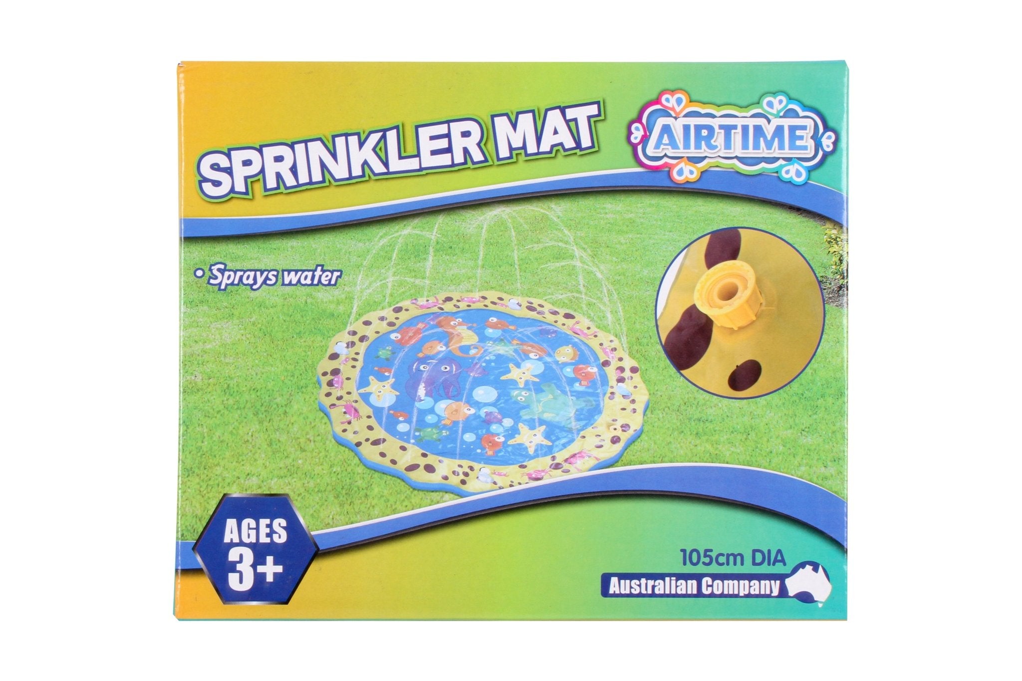 Sprinkler Mat Sea Theme includes Hose Connection 105cm - Ages 3+