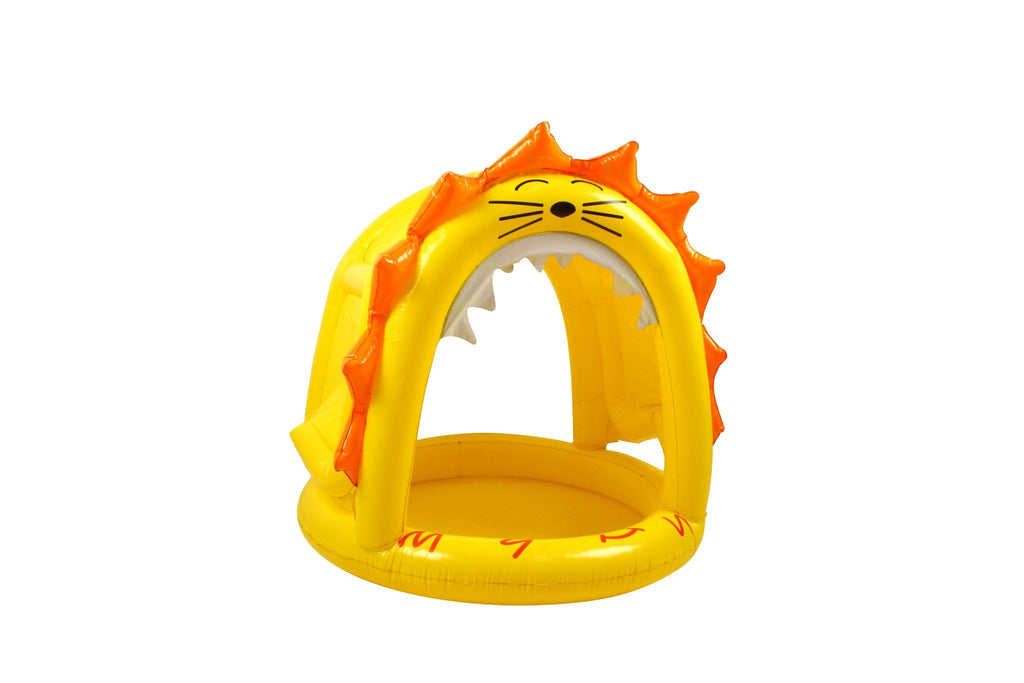 Inflatable Paddling Pool with Lion Canopy 15cm Depth 110x100x100cm - Age 2-6yrs