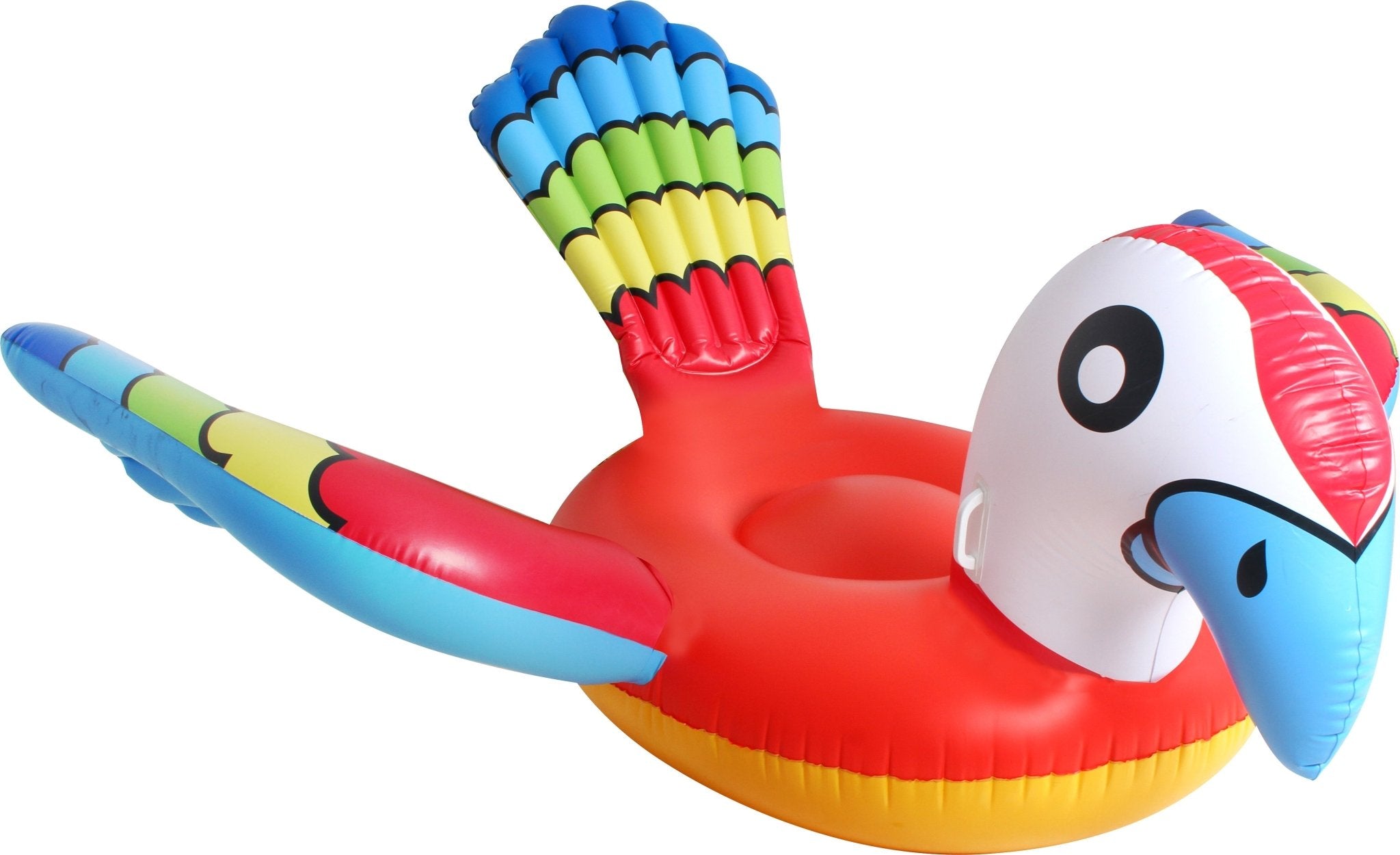 Inflatable Giant Parrot Float with Handles 186x221x95cm - Ages 6+