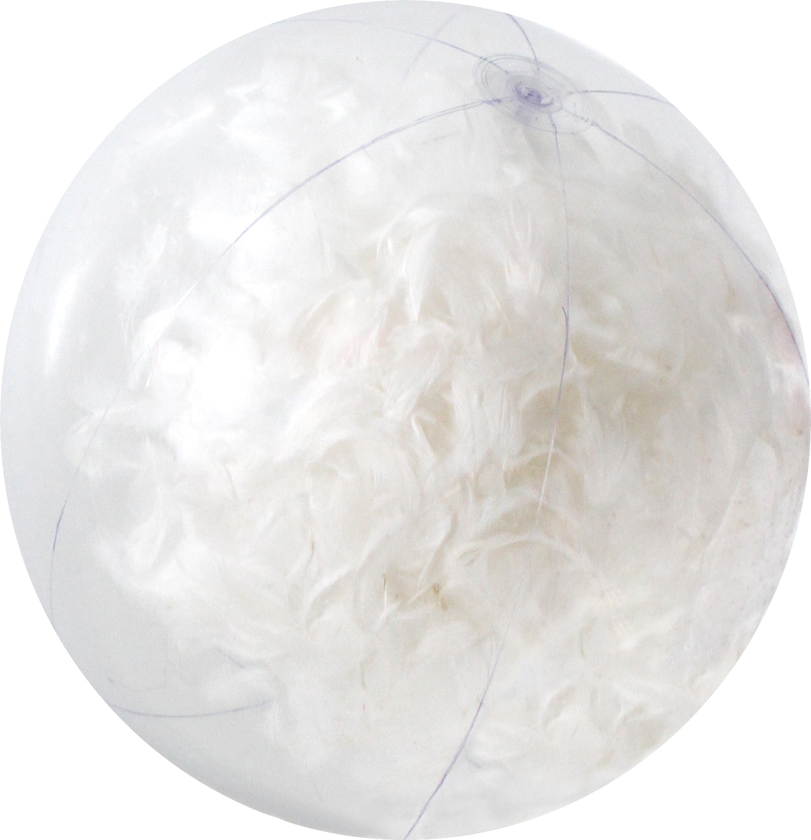 Large Inflatable White Feather Beach Ball 60cm