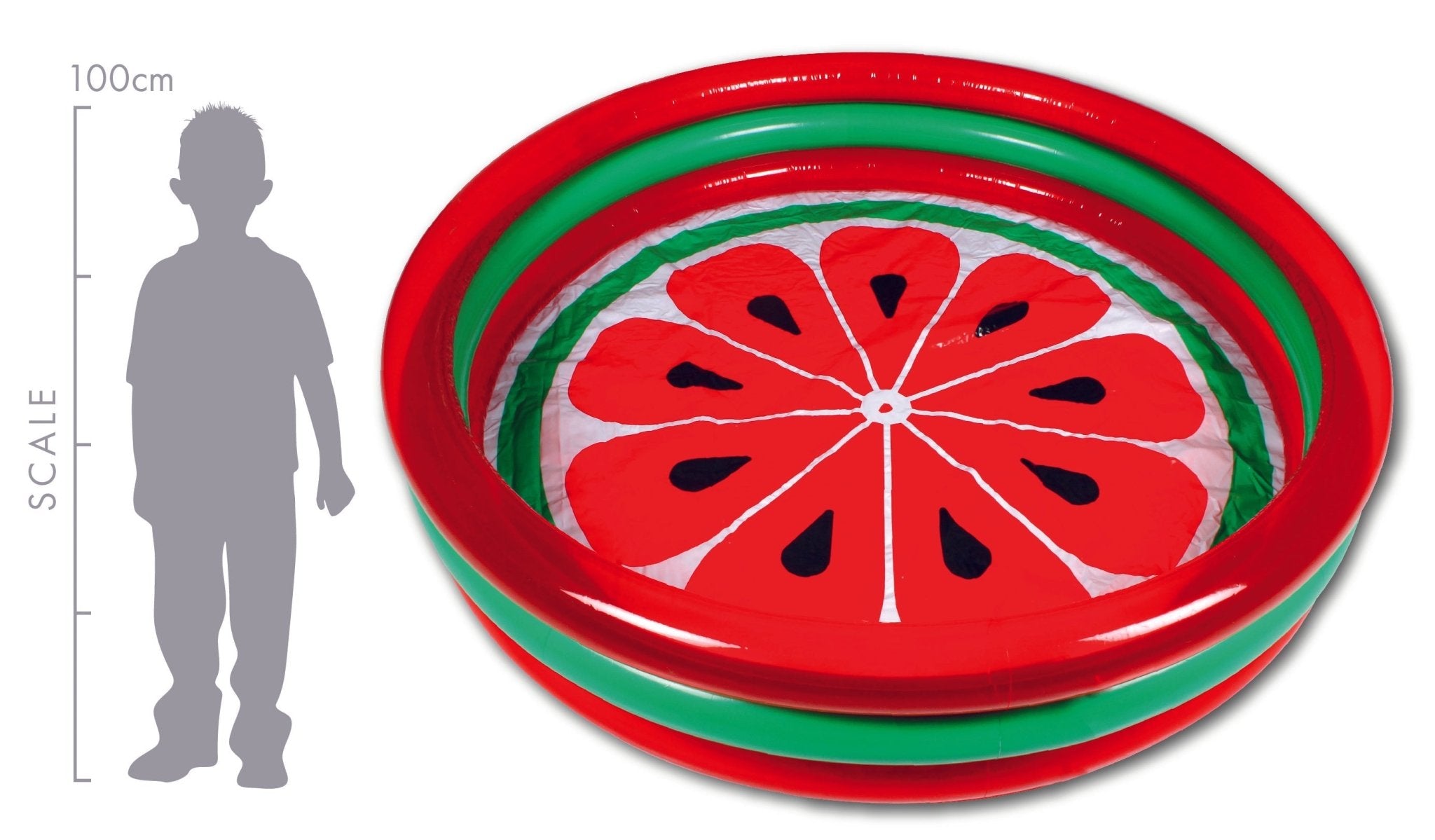 Inflatable 3 Ring Watermelon Kiddies Pool 155x25cm - Ages 3+