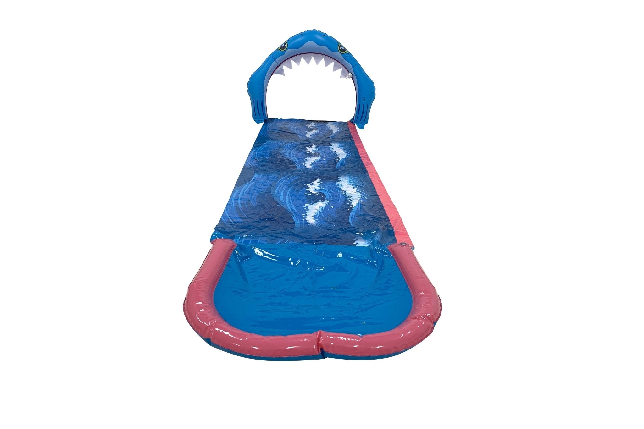 Shark Slip and Slide Water Game 4m, Sprays Water, Connects to Hose Ages 5-14yrs