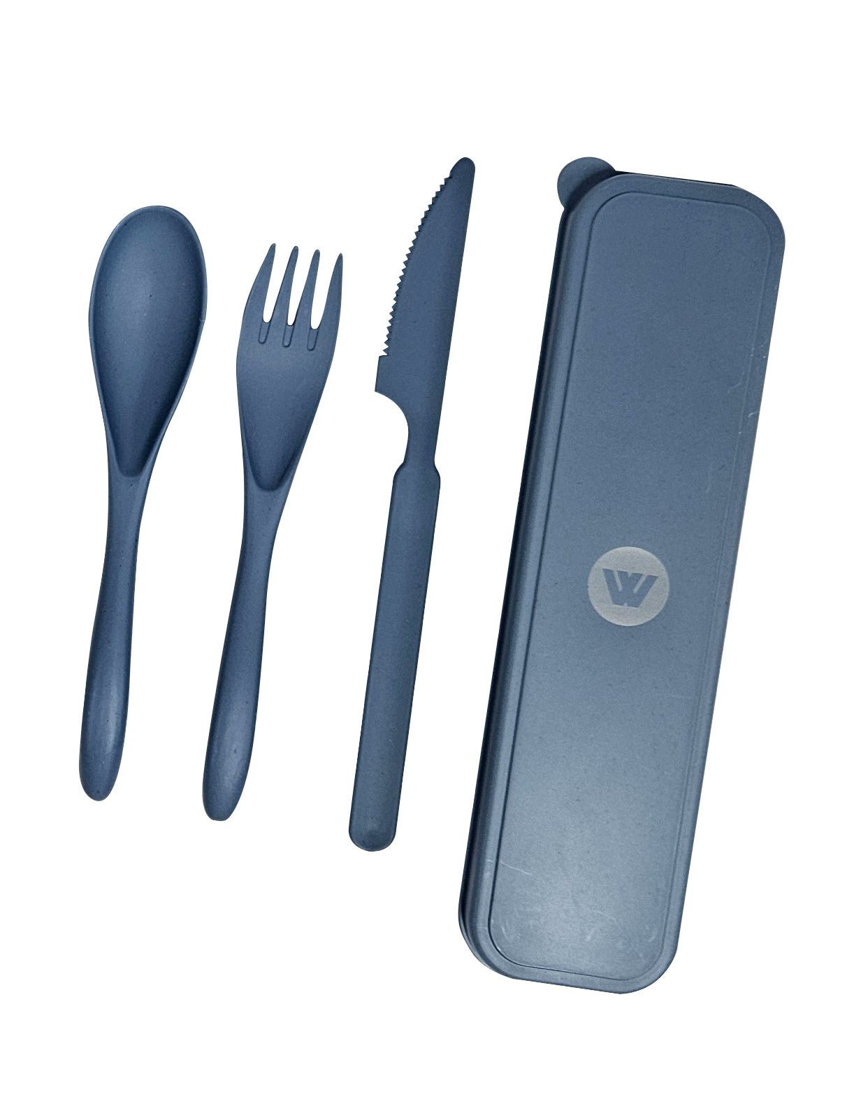 Wildtrak™ Eco Friendly Wheat Straw Cutlery Set in Case - Beige or Blue ...