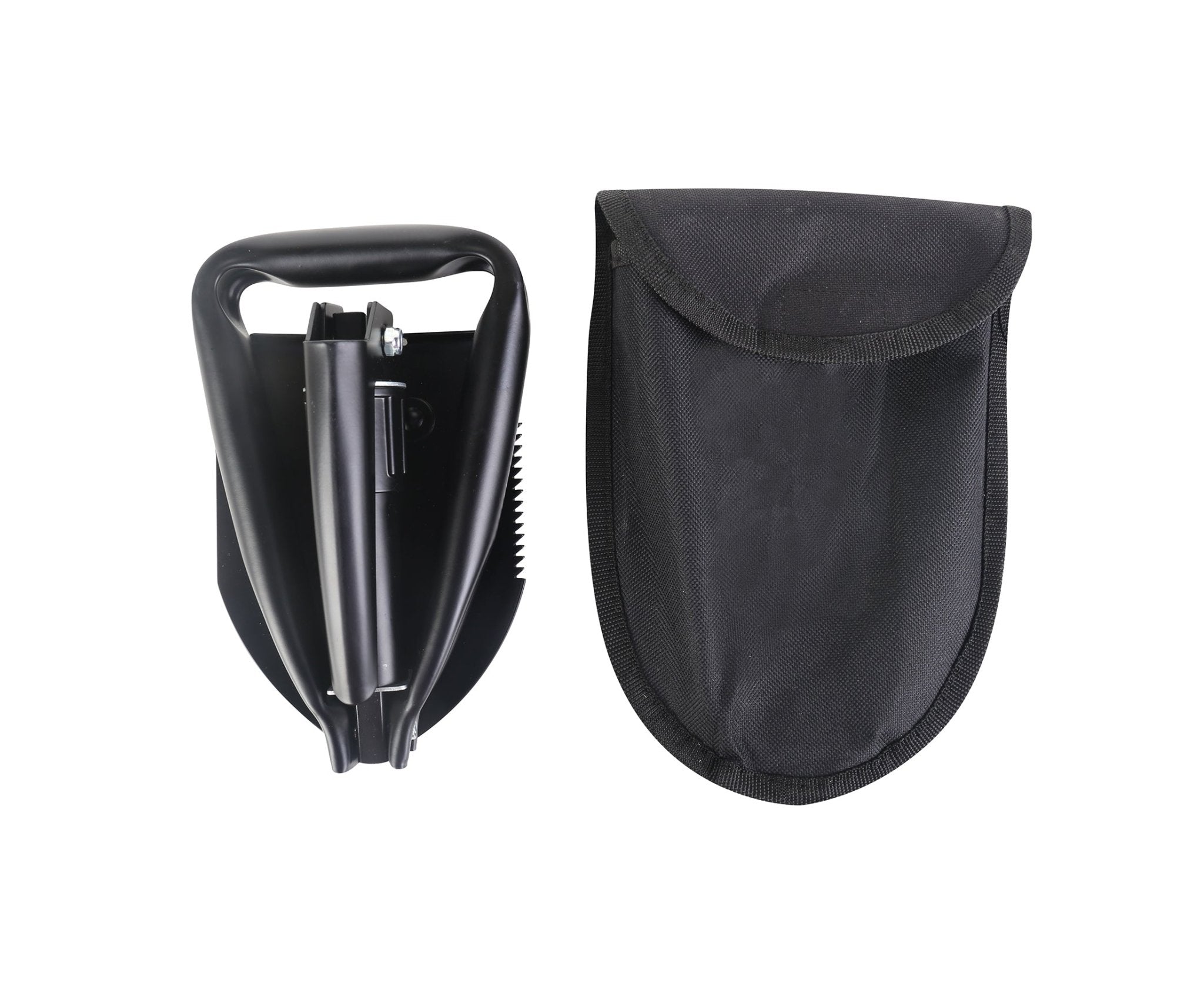 Folding Shovel with Pick Axe and Pouch 16x11cm