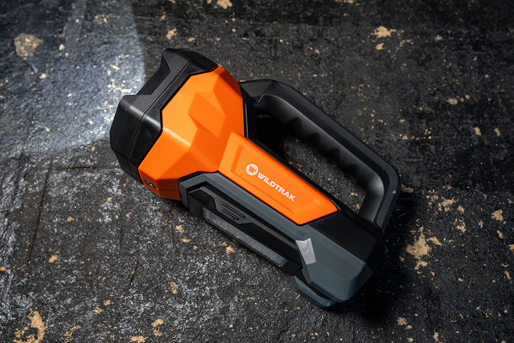 Wildtrak™ Spotlight, Rechargeable, 9 Light Modes, Flexi LED COB Light, Built-in Power Bank with USB-C Lead, Shockproof and Water Resistant