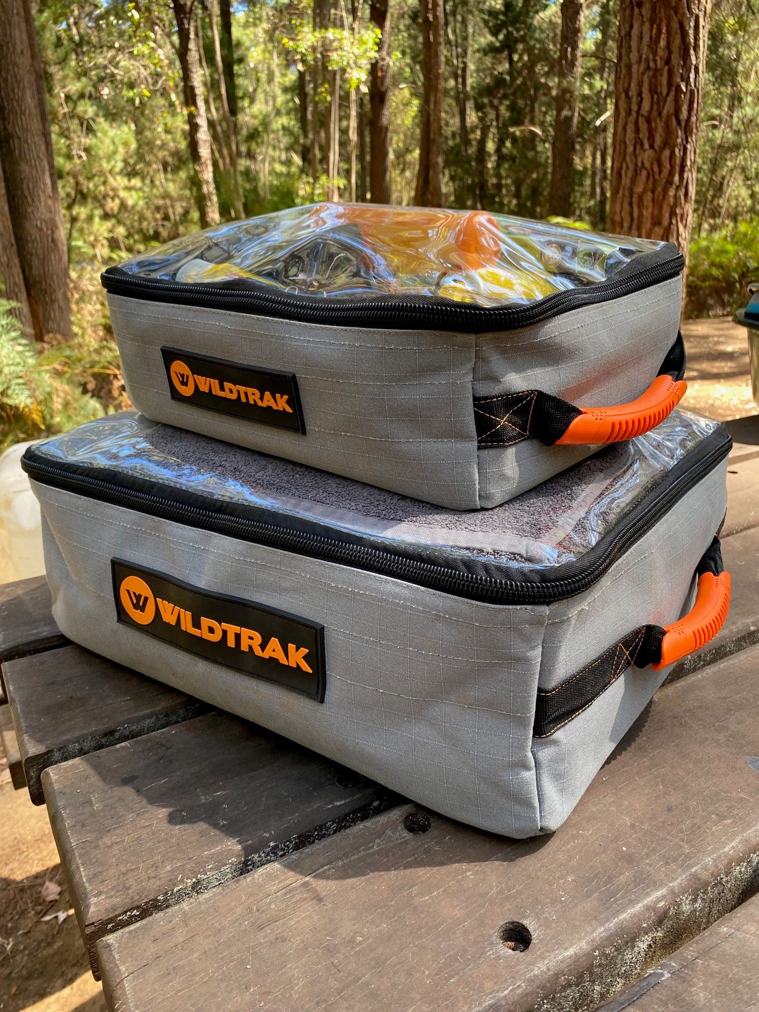 Large Canvas Clear Top Storage Bag with Handles 35x25x13cm Heavy-Duty 400gsm Ripstop Canvas for 4WD & Camping