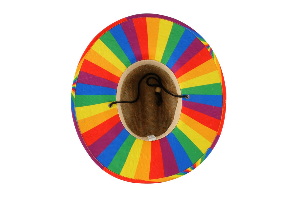 Surfer Wide Brim Beach Hat Rainbow 47x43cm