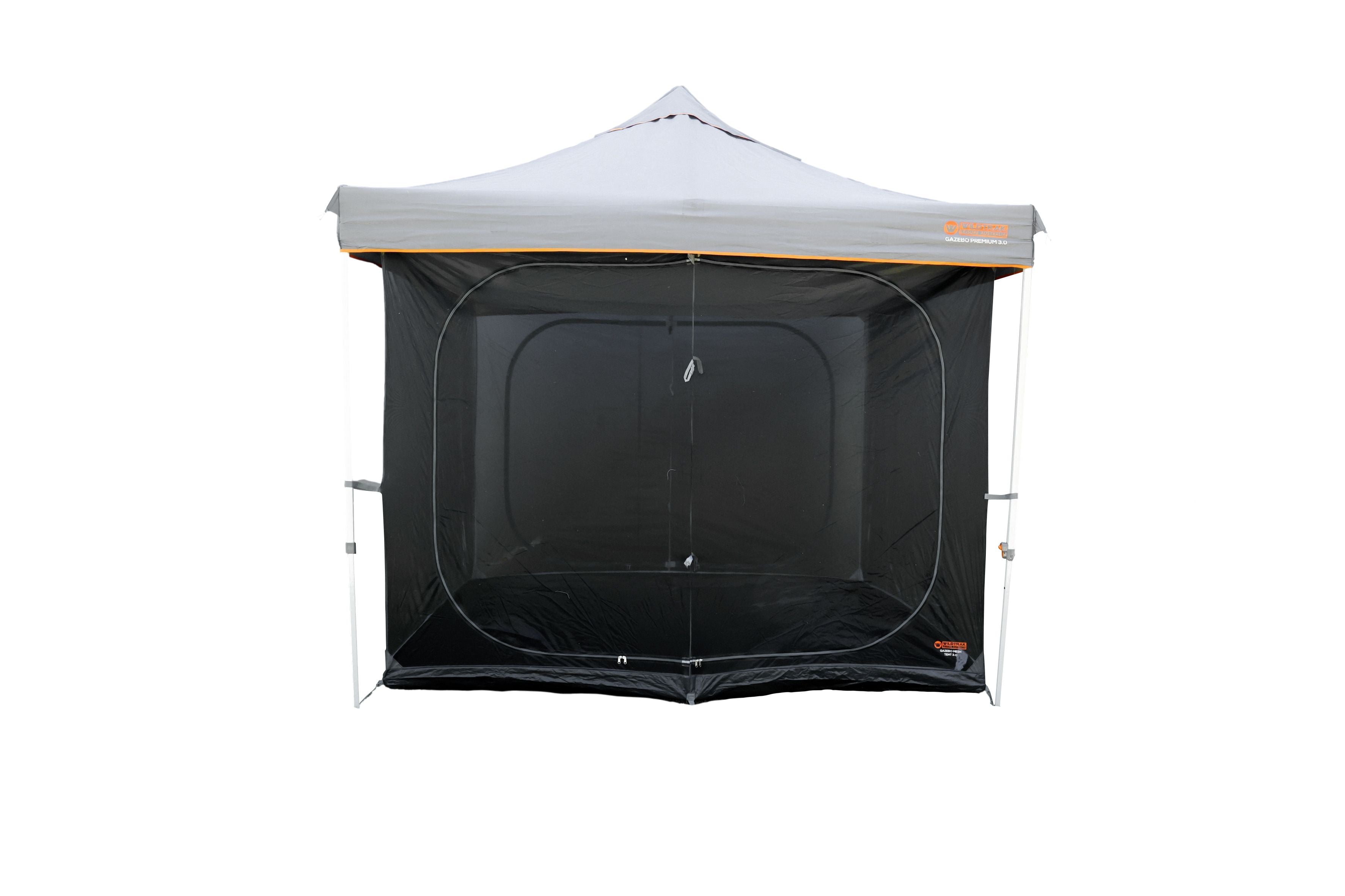 Wildtrak™ 3m Gazebo Side Tent, Waterproof, Mesh Windows, Pegs and Carry Bag - UNIVERSAL FITS MOST GAZEBOS