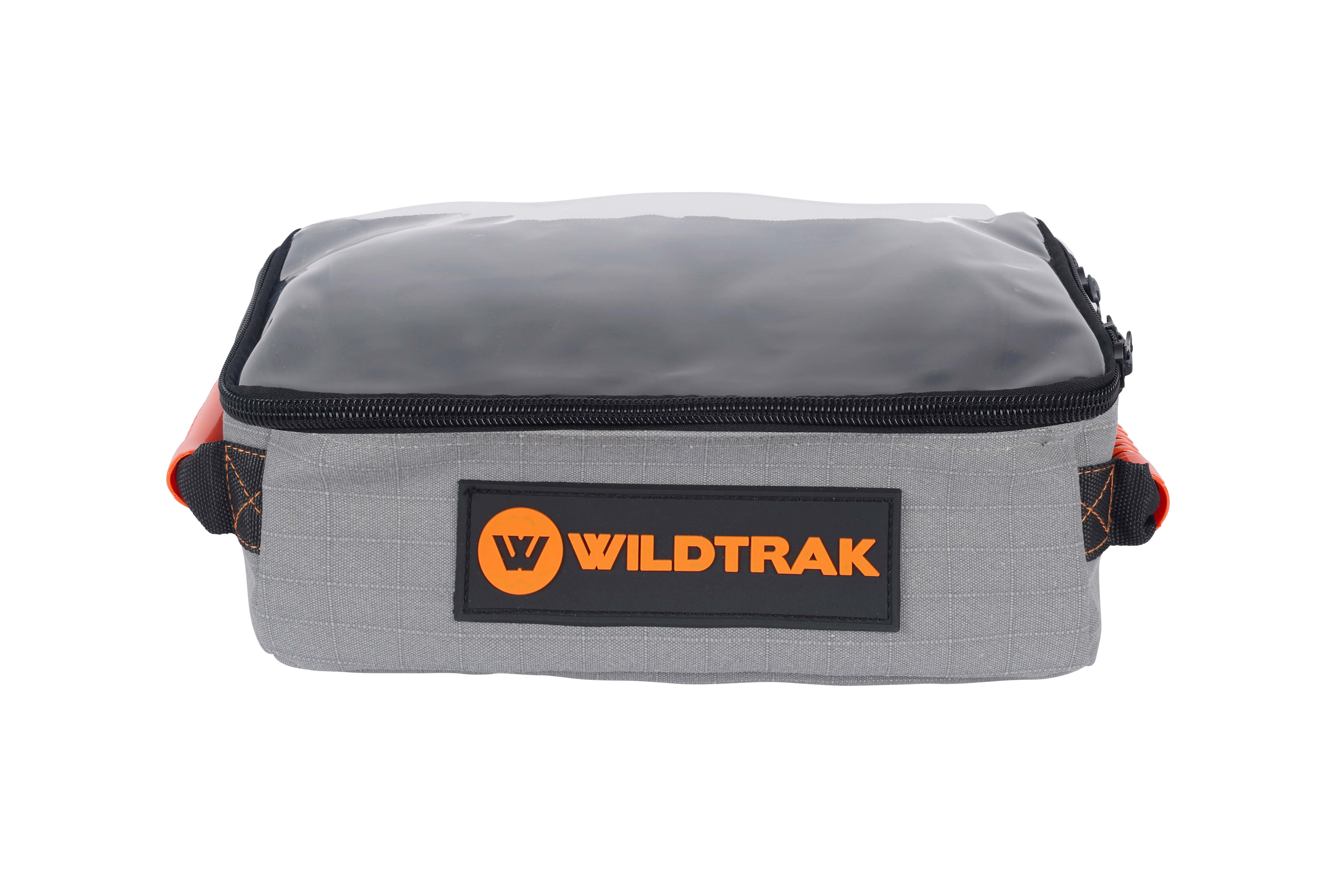 Wildtrak clear-top canvas bag for camping and gear storage with durable zip design.