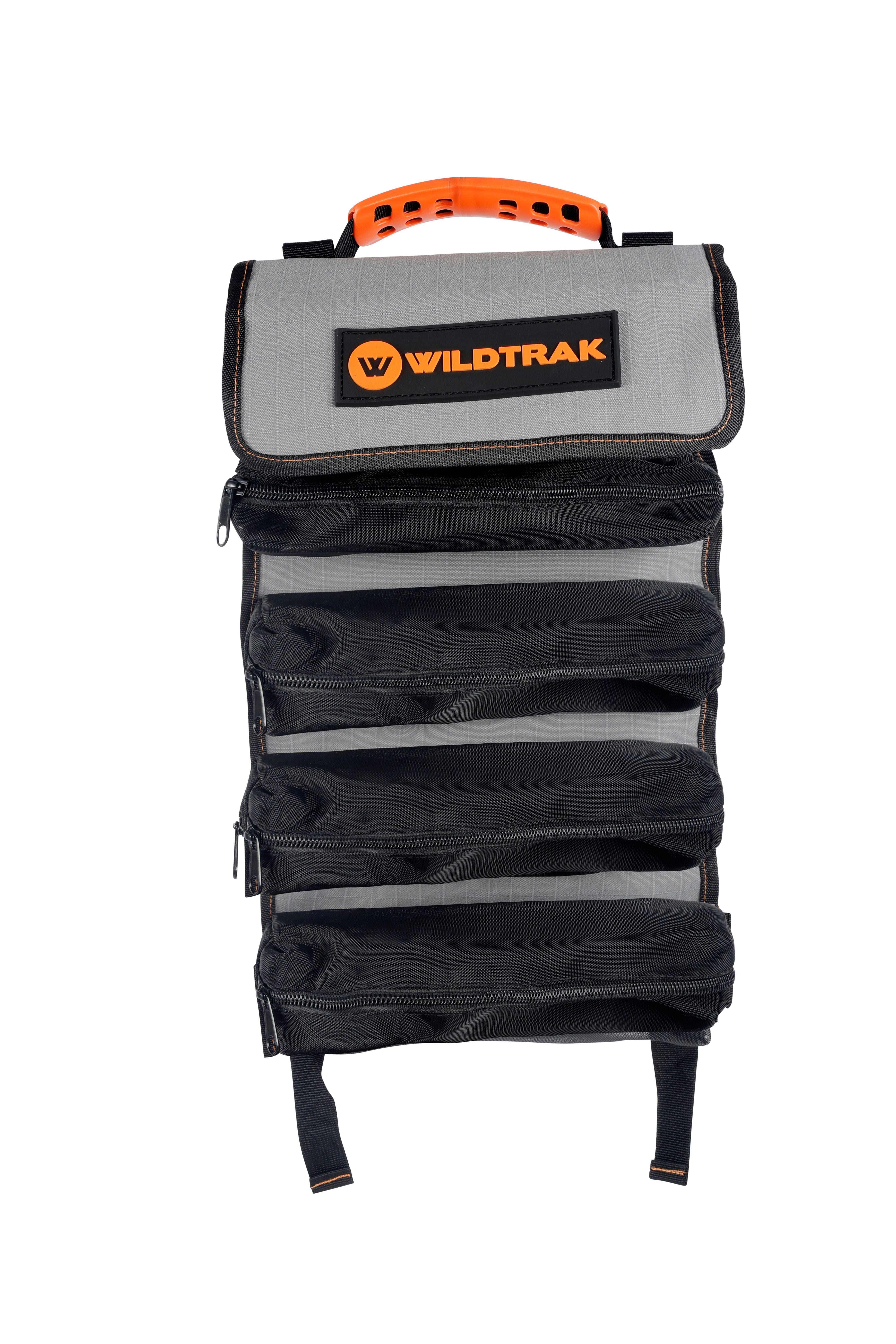 Wildtrak™ Hangable Camping Storage Organiser Utility Roll for Toiletries, Kitchen Utensils, Tools & More - 400GSM Ripstop Canvas (60x24cm)