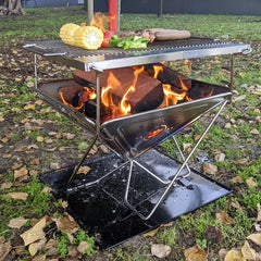 FRONTIER 450 STAINLESS STEEL FOLDING BBQ FIREPIT