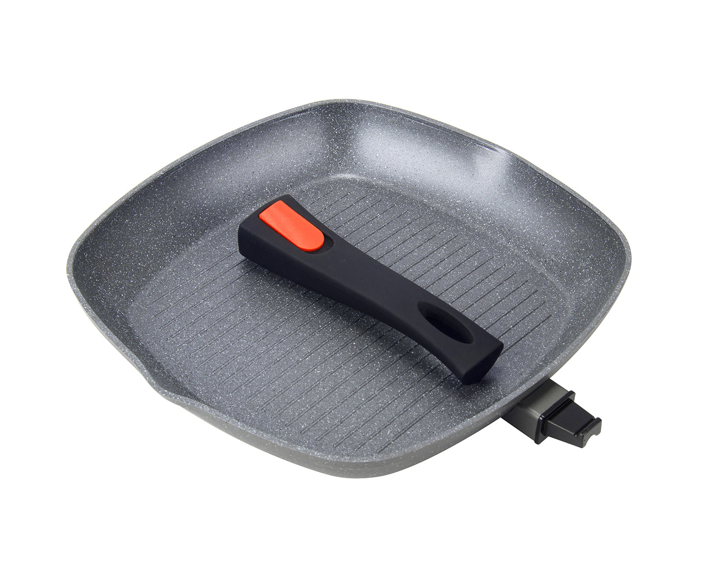 28CM NON STICK GRILL PAN WITH DETACHABLE HANDLE