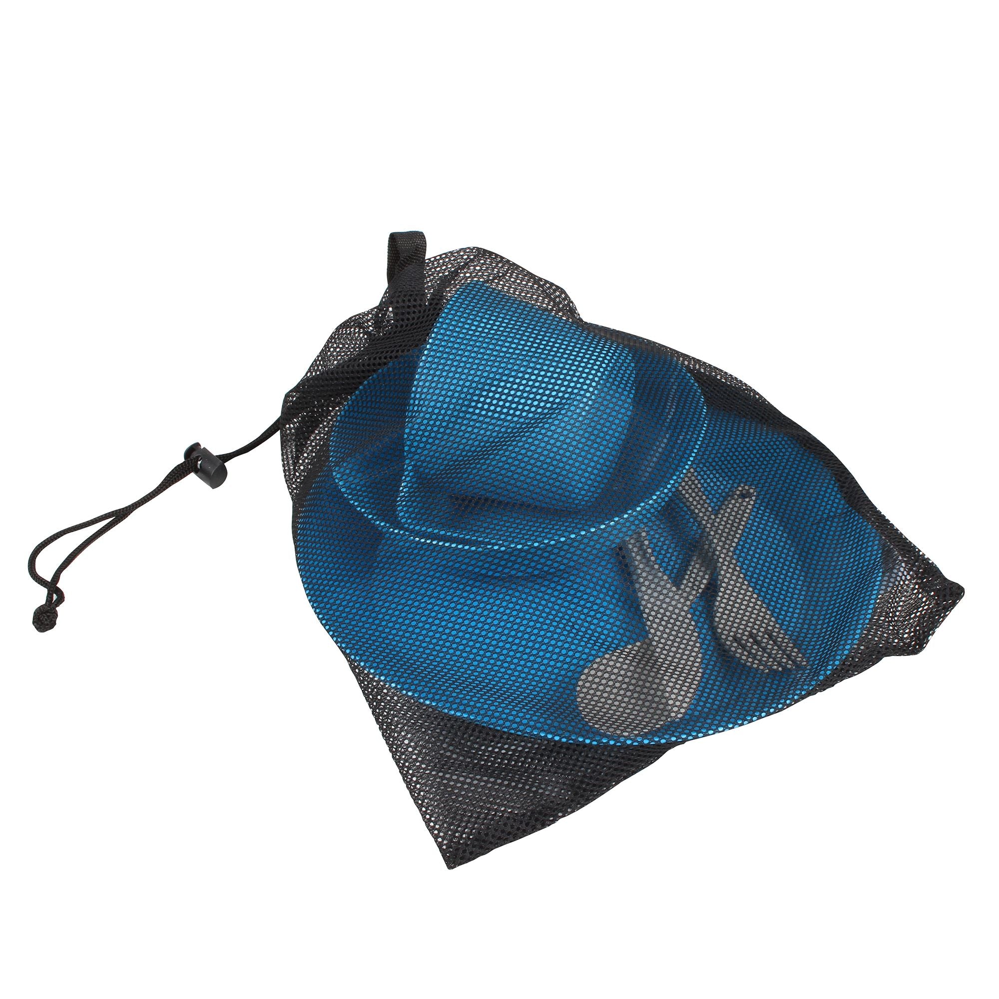 6 PIECE CAMP DINNER SET WITH NET BAG