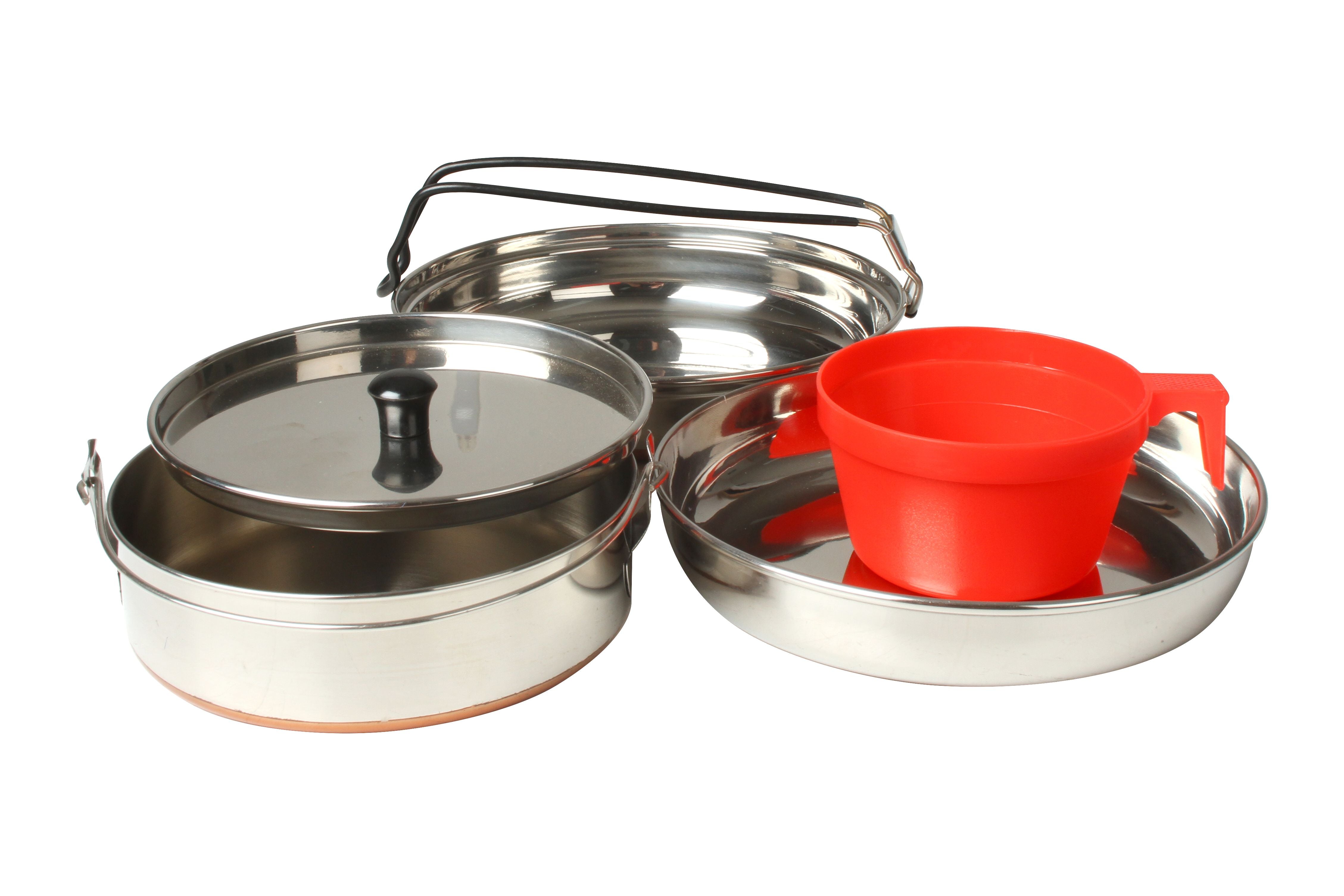 STAINLESS STEEL 1 PERSON MESS KIT