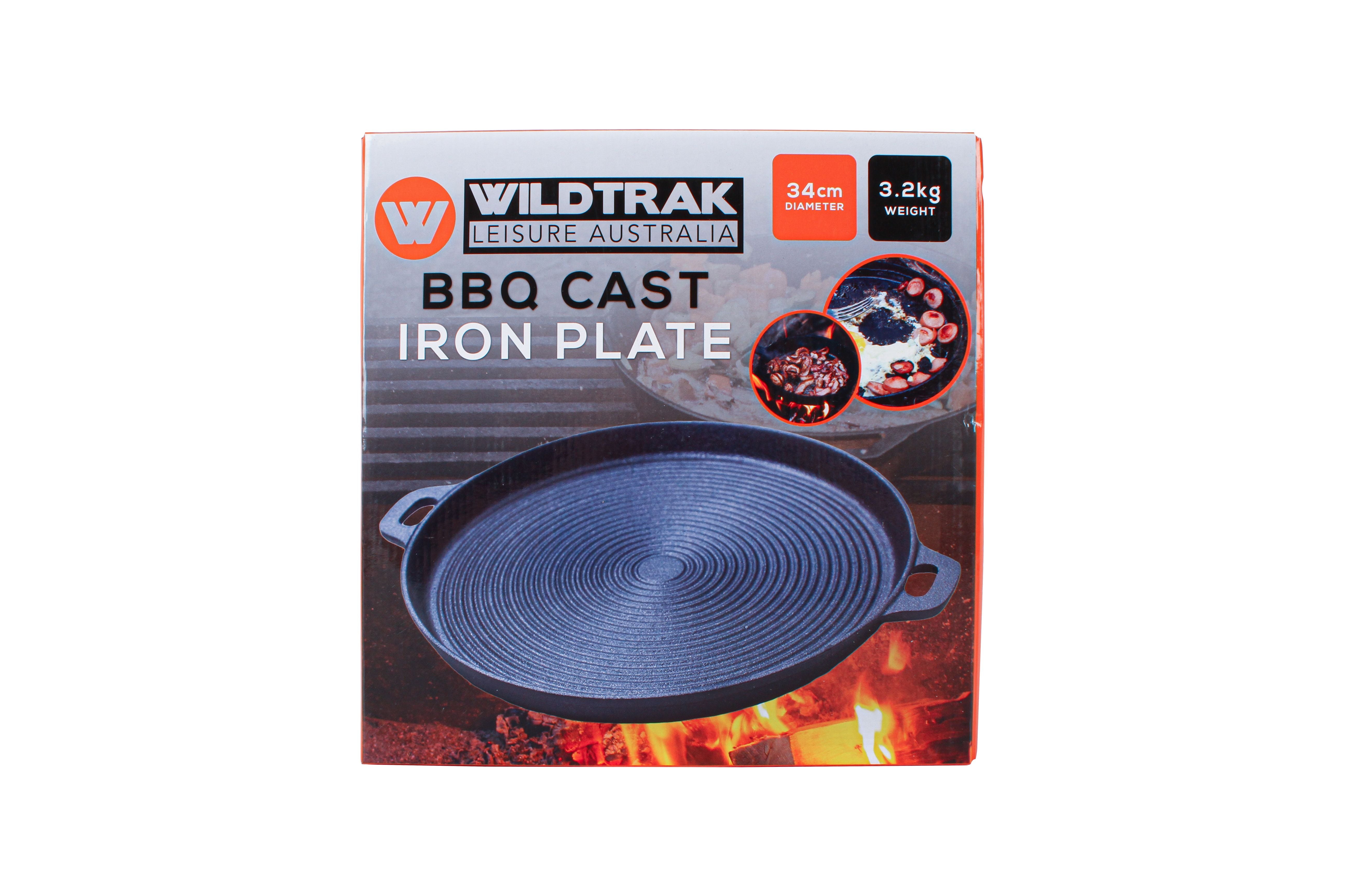 ROUND RIBBED CAST IRON BBQ PLATE