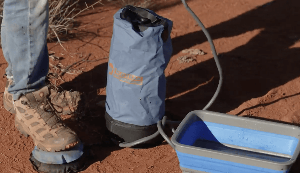 15L Portable Shower with Foot Pump and Storage Bag