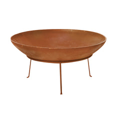 40cm RUST EFFECT STEEL FIRE PIT WITH STAND