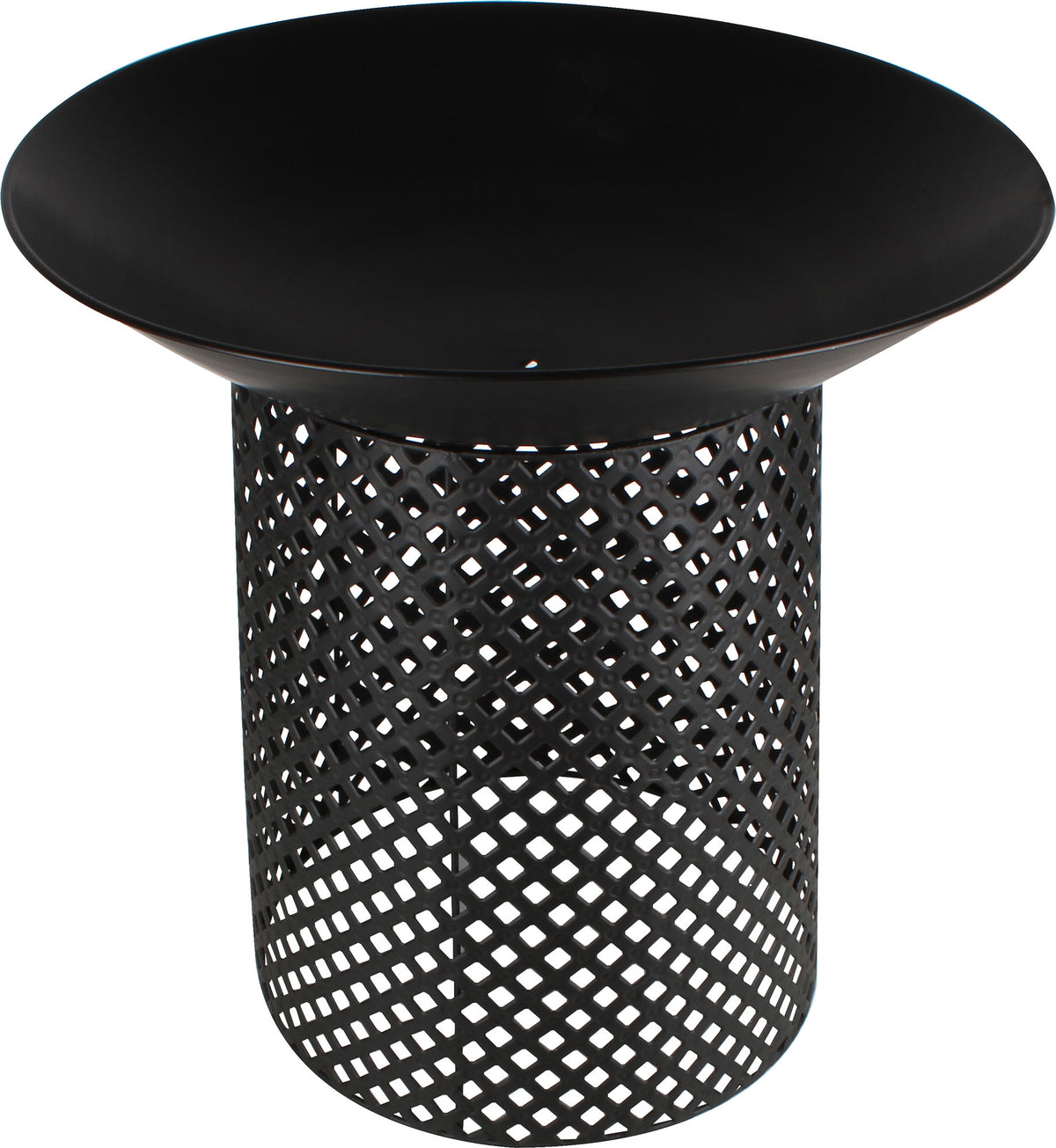 56cm BLACK STEEL FIRE PIT WITH STAND