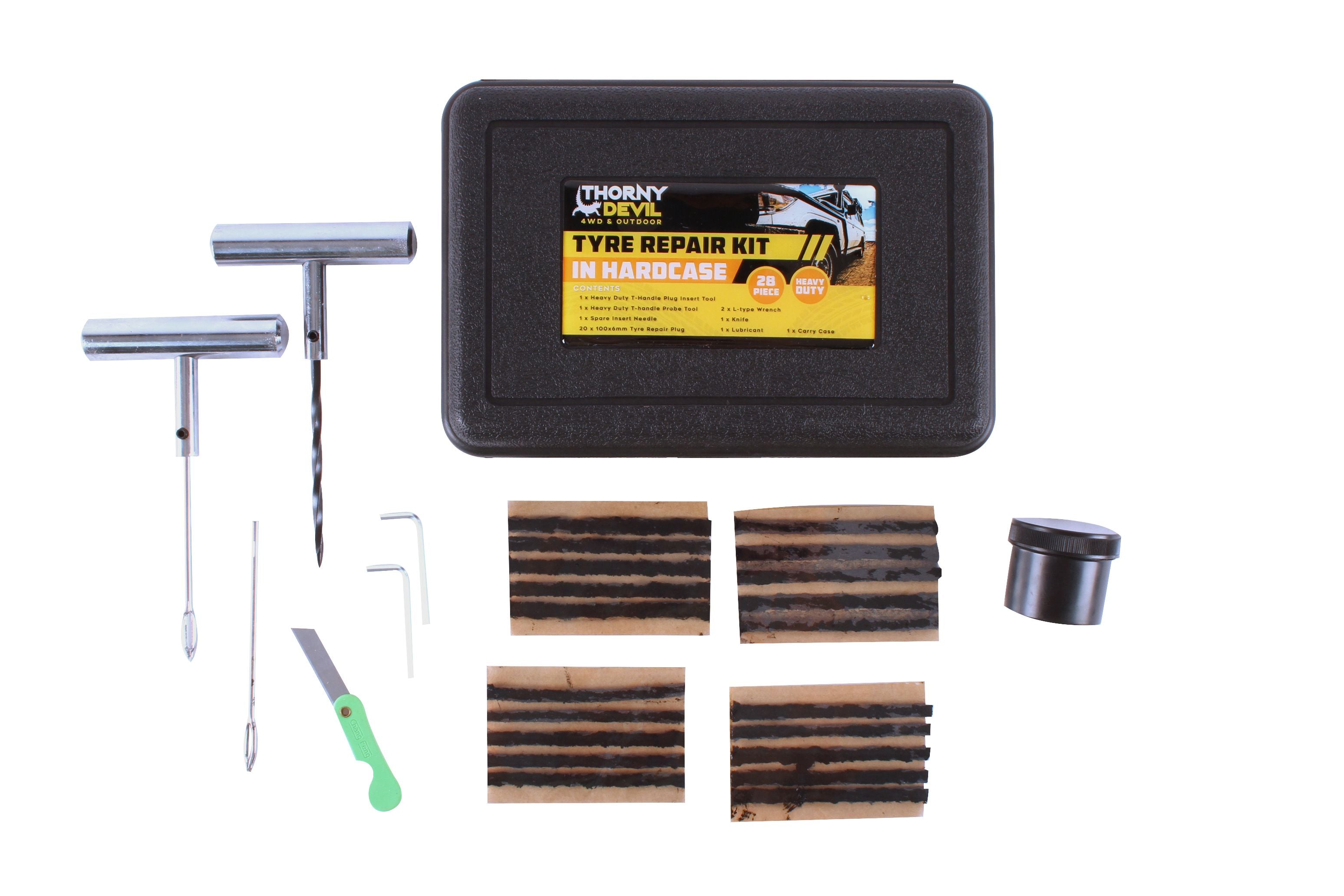 28 PIECE TYRE REPAIR KIT CASE