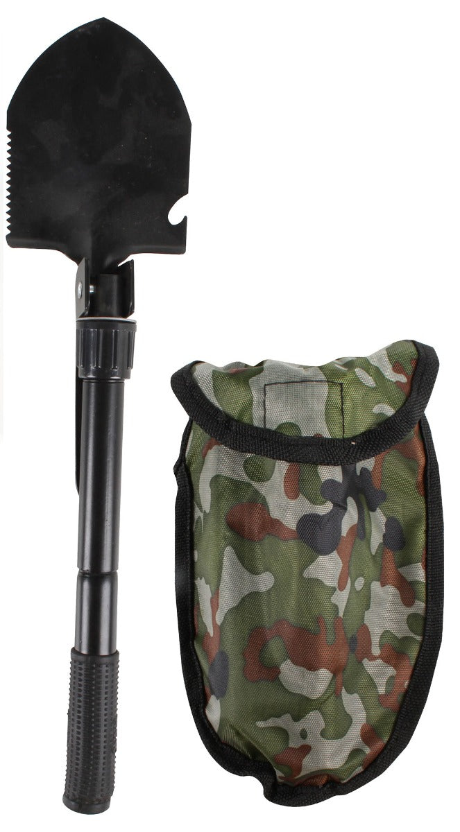 MULTI PURPOSE CAMP TOOL WITH SHOVEL PICK and COMPASS