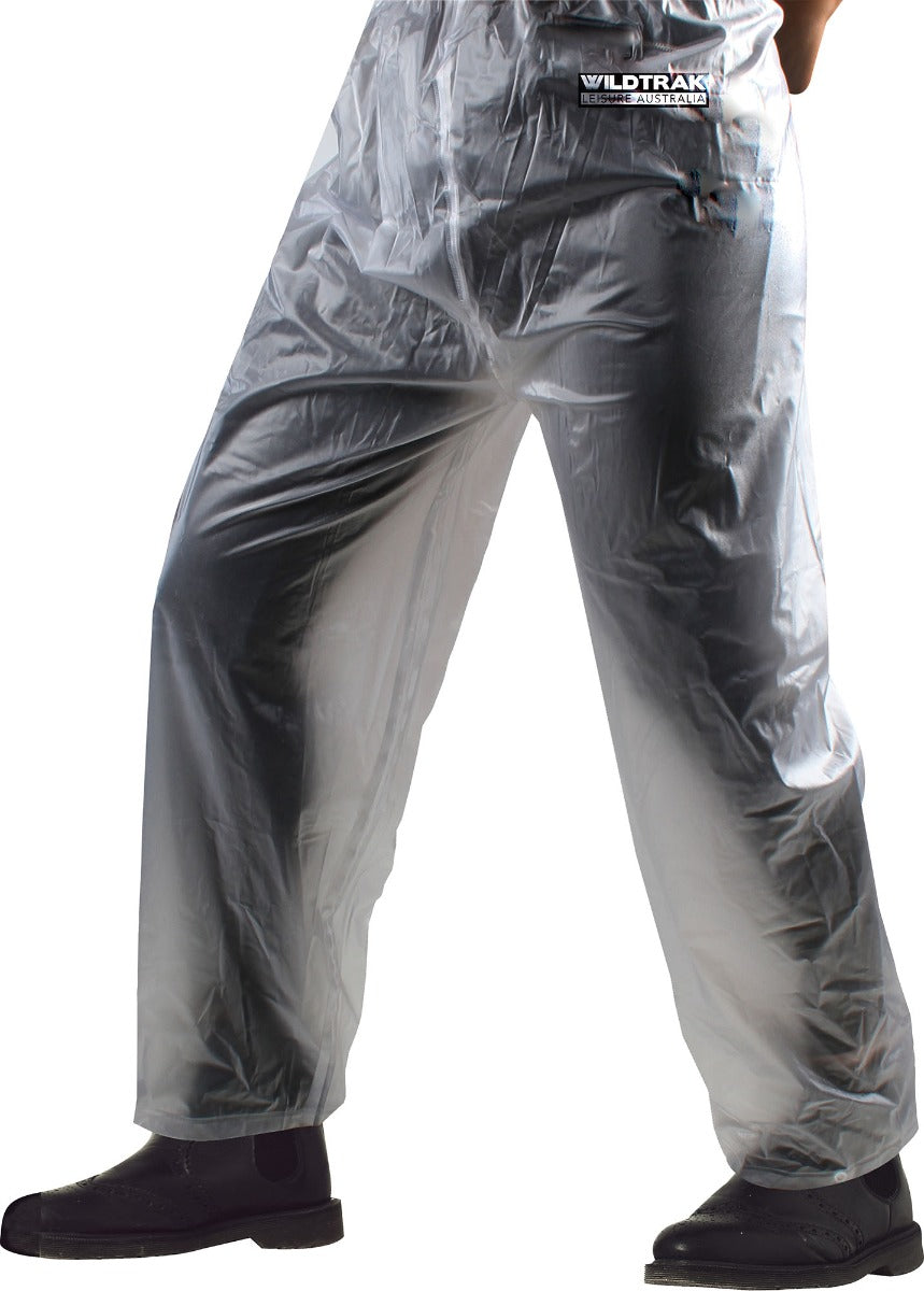 RAINCOAT PANTS ADULT FEMALE TRANSPARENT LARGE