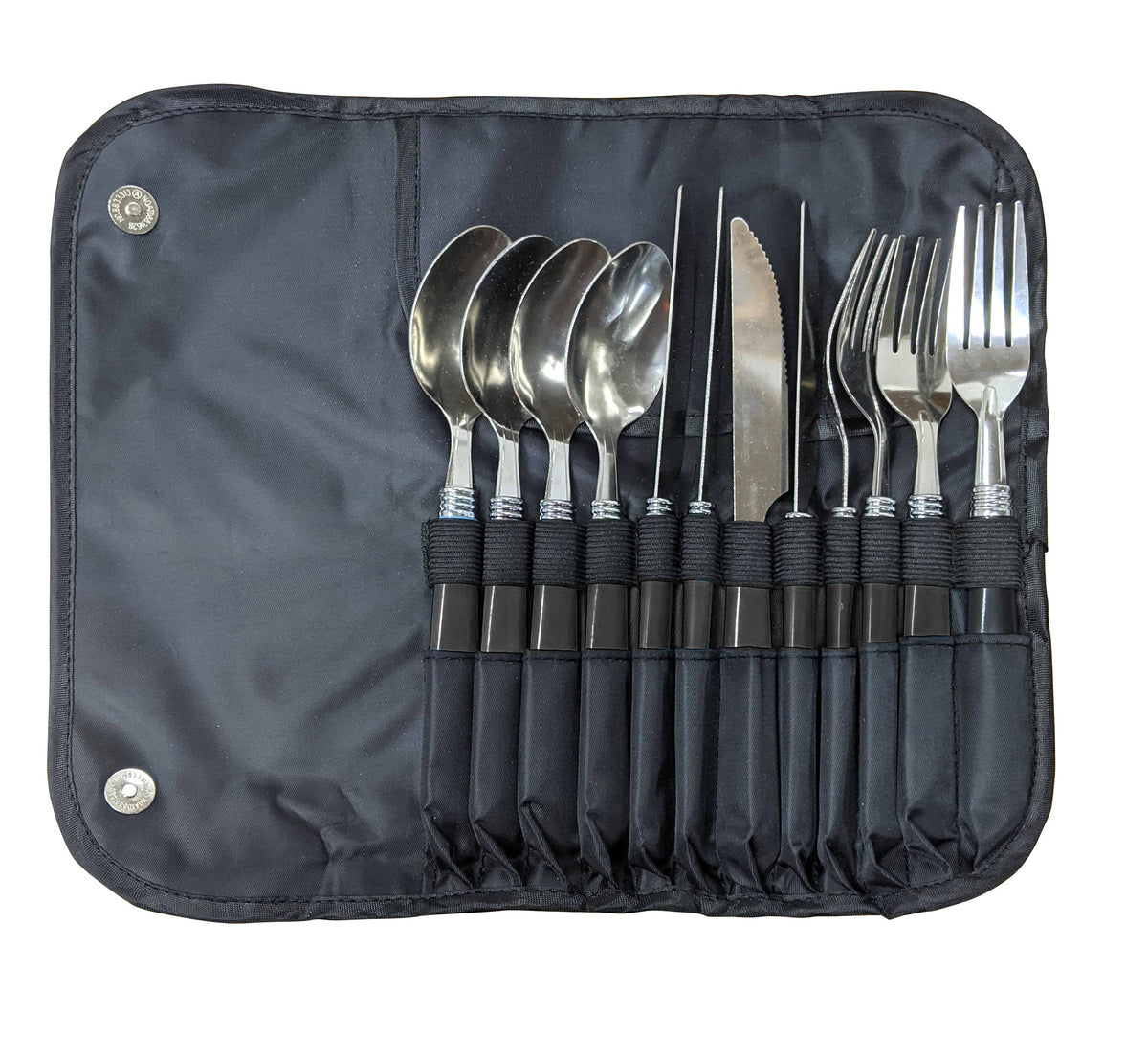 12 PIECE STAINLESS STEEL CUTLERY SET IN POUCH