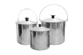 3 Piece Aluminium Billy Can Set with Handles