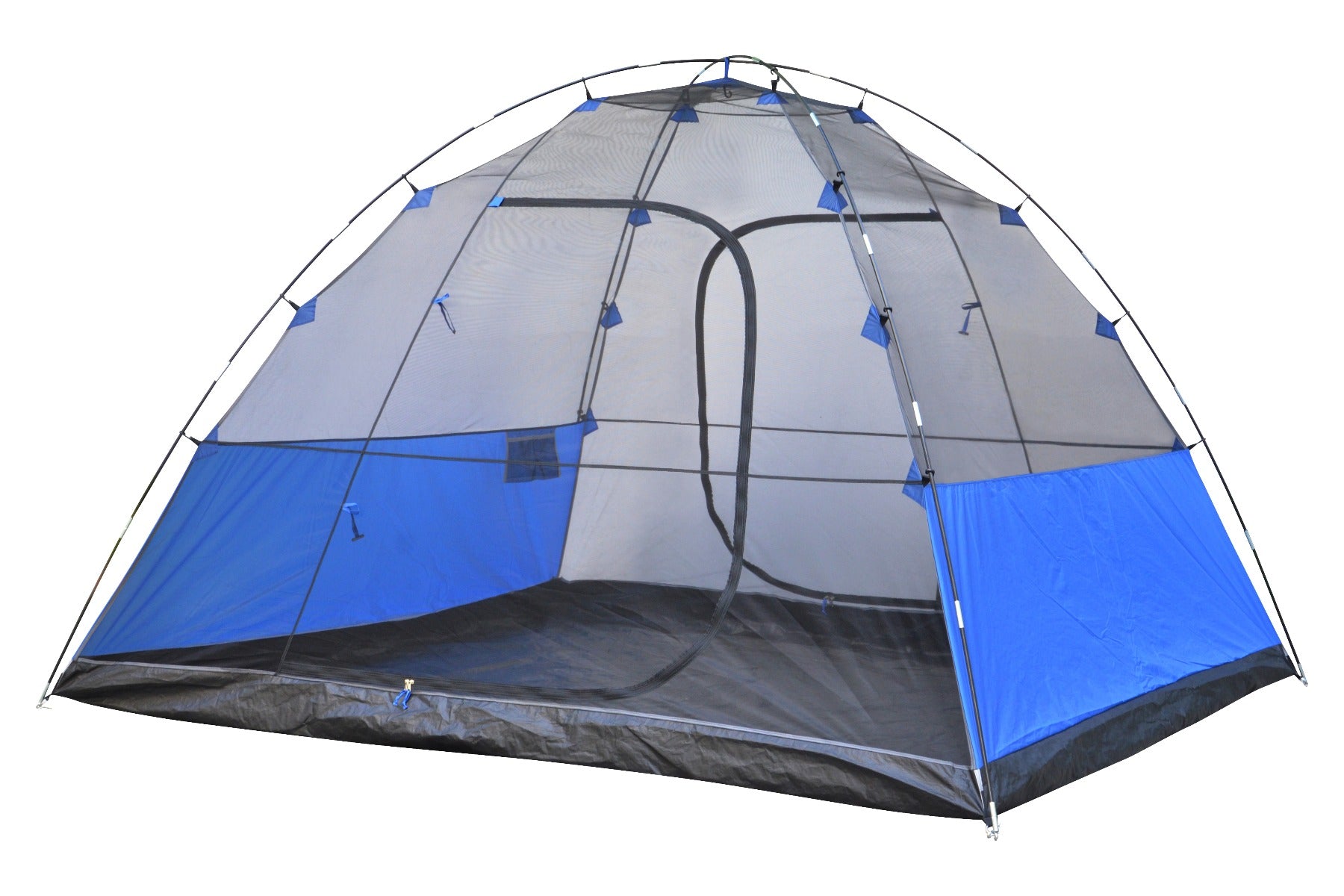 Wildtrak™ Tanami Series II 6V Dome Tent with Front Vestibule, Easy Assemble, XL Windows, Heavy Duty Floor, Shock Corded Fibreglass & Steel Poles, Ultrafine Mesh, J Hook Connections, Waterproof Fly, Carry Bag with Handles 280x305cm