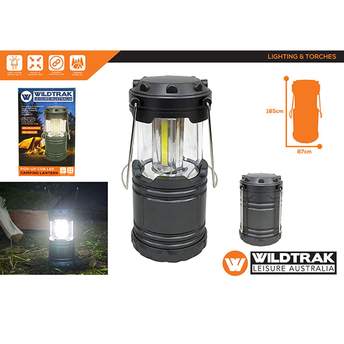 Wildtrak™ Pop Up 500Lumen Compact Lantern Camp Light Includes Batteries