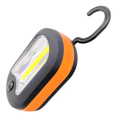 OVAL MAGNETIC WORK LIGHT WITH HOOK AND BATTERIES