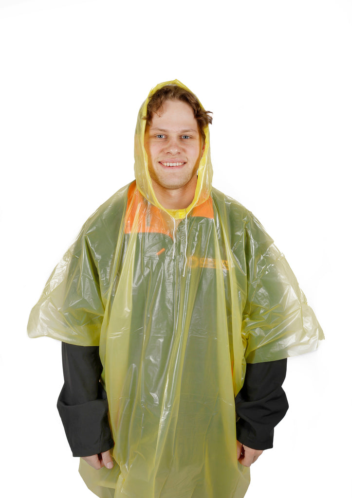 LIGHTWEIGHT RAIN PONCHO - 2 ASSORTED COLOURS